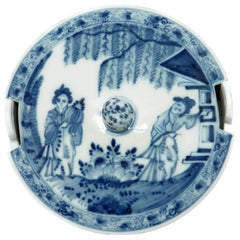 Meissen Butter Tub, Chinoiserie in Underglaze Blue, circa 1735