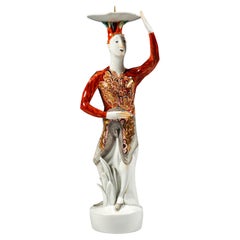 Meissen Candlestick Figurine 'Lighter - Florian' by Silvia Kloede, 1996