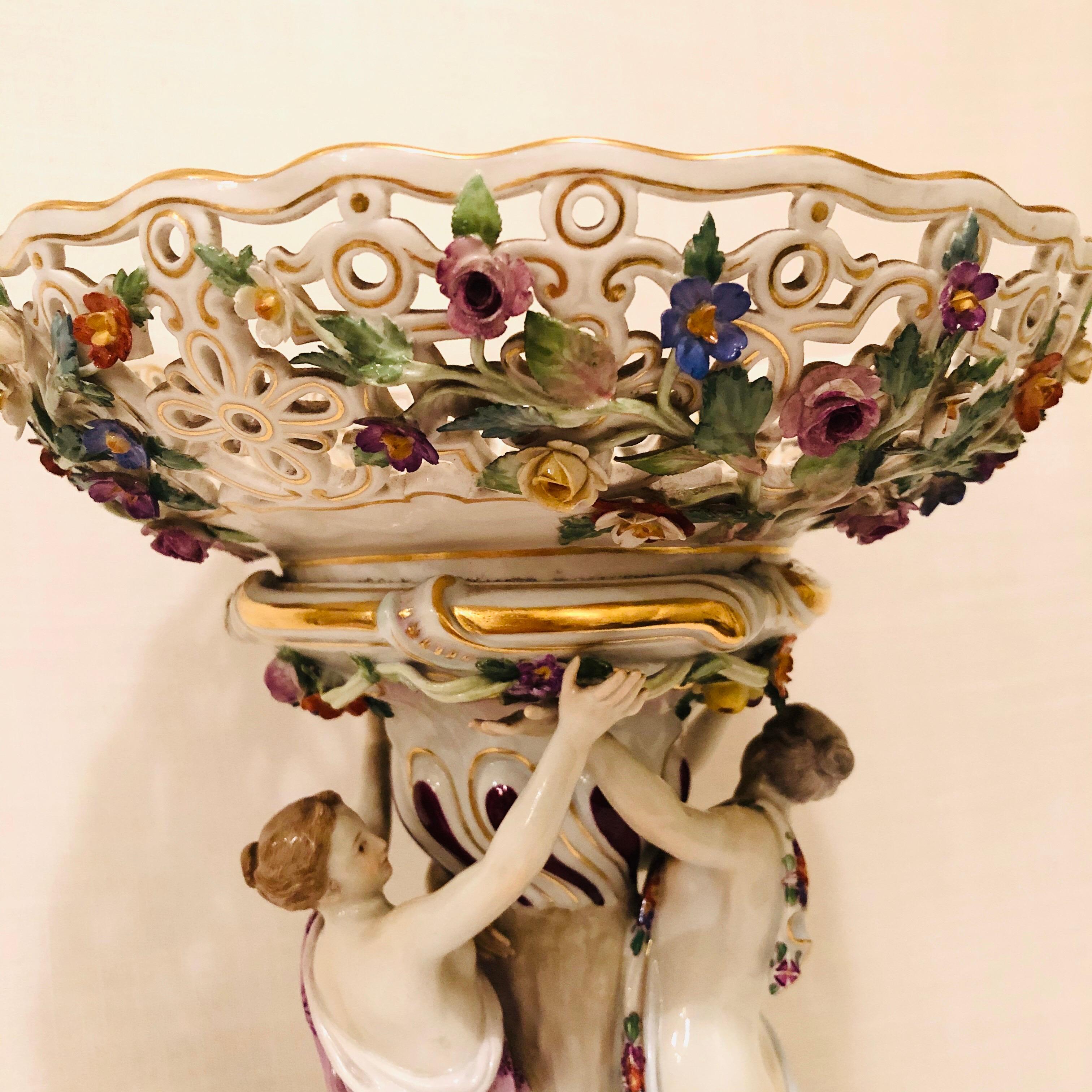 Meissen Centerpiece Depicting the Three Charities or Graces Dancing in a Circle 2