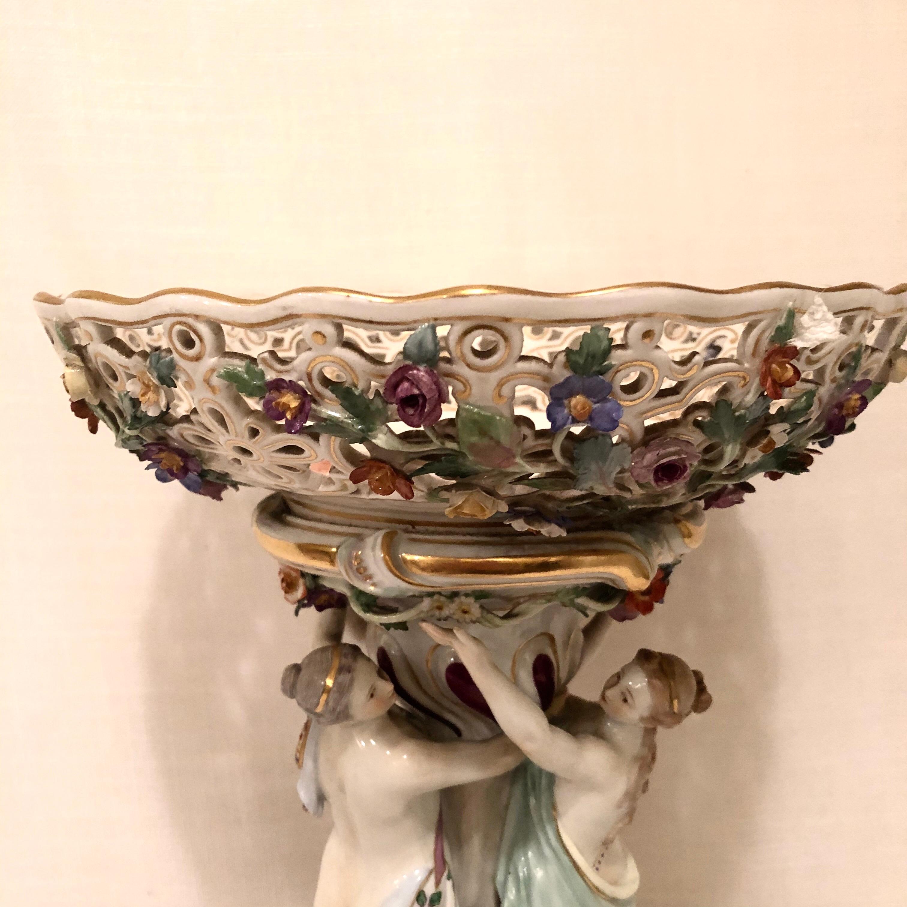 Meissen Centerpiece Depicting the Three Charities or Graces Dancing in a Circle 4