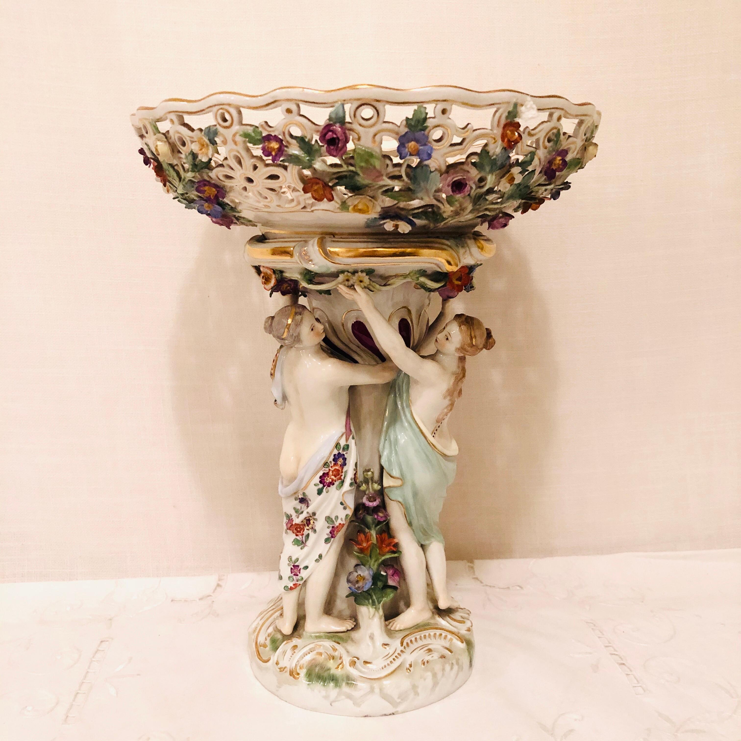 Meissen Centerpiece Depicting the Three Charities or Graces Dancing in a Circle 5