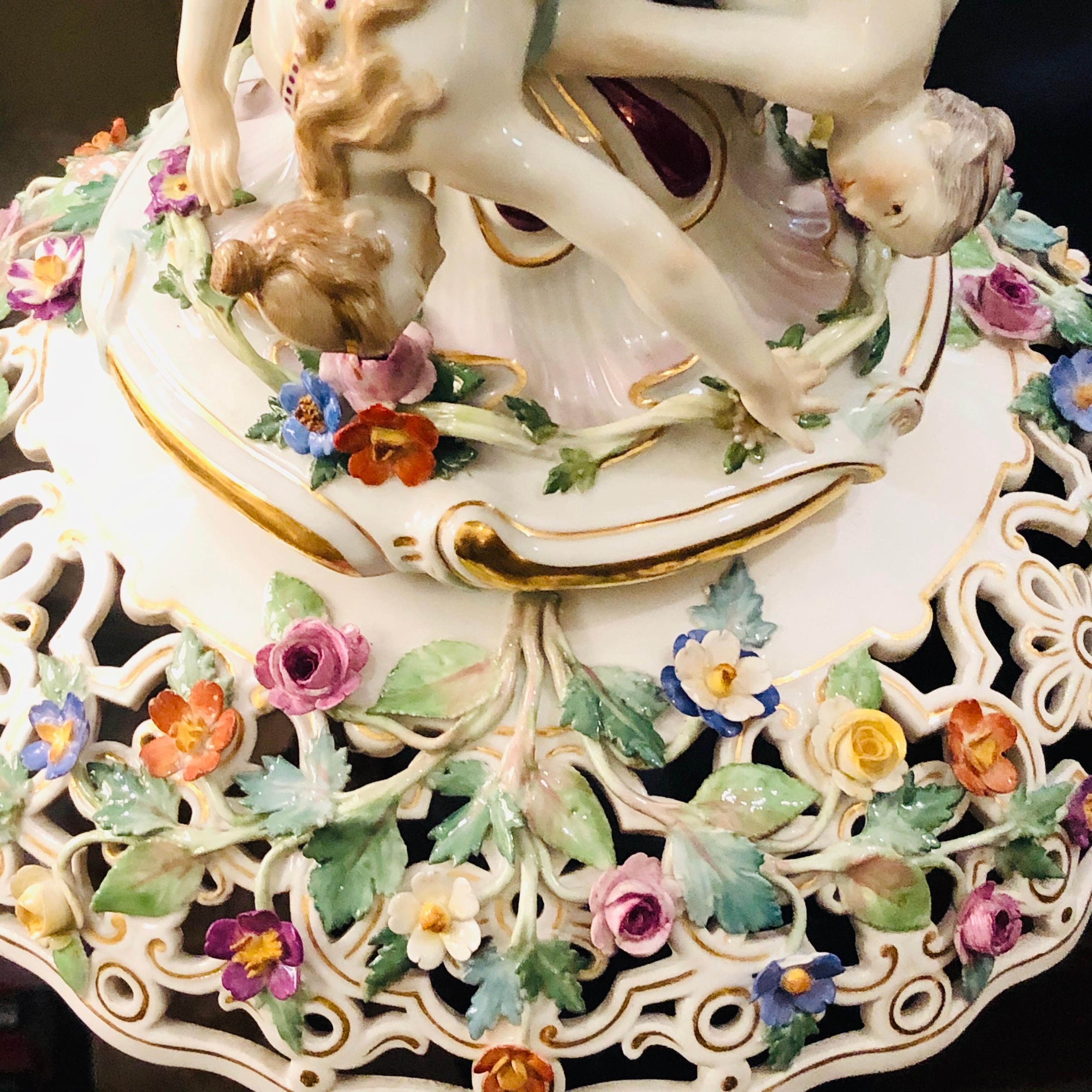 Meissen Centerpiece Depicting the Three Charities or Graces Dancing in a Circle 10