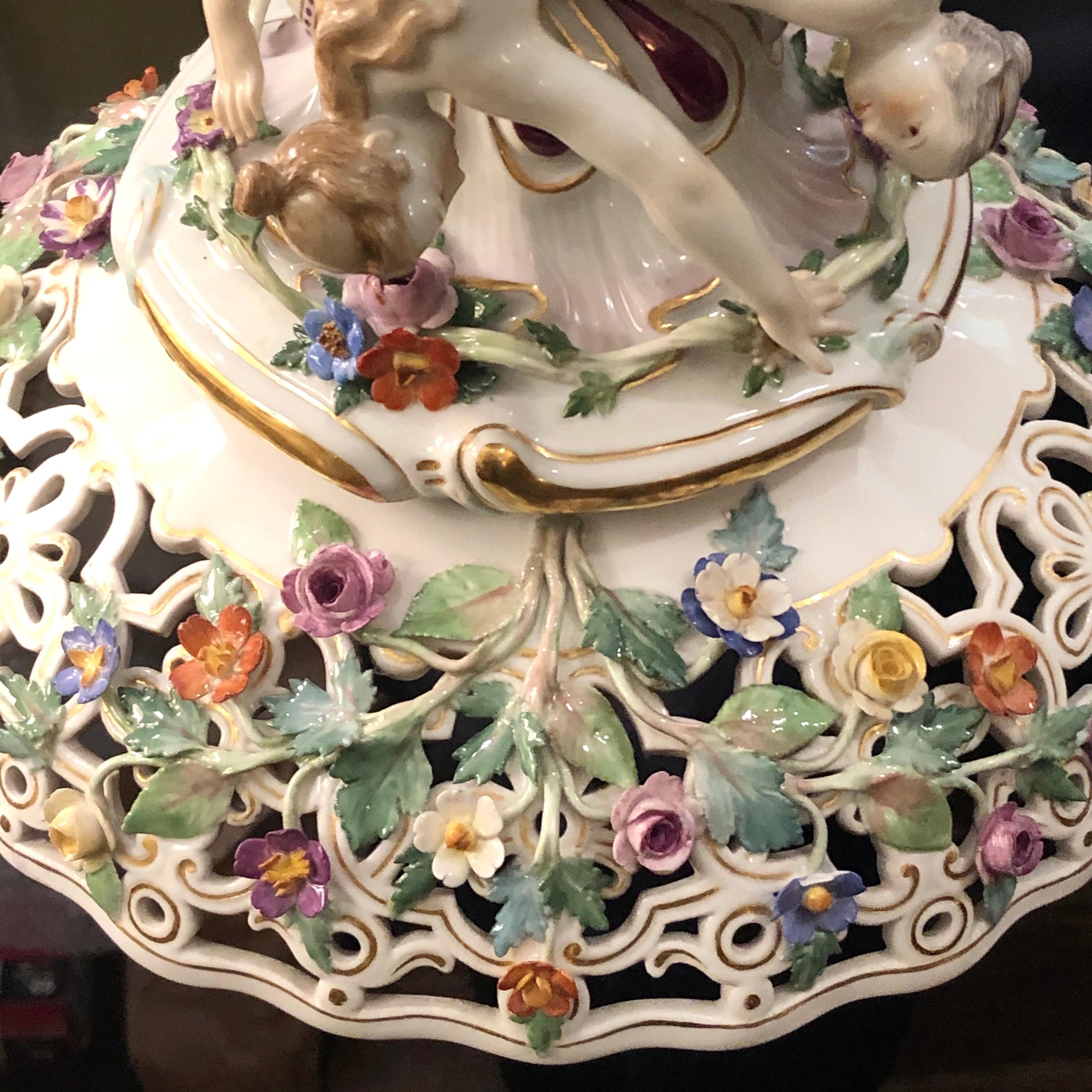 Meissen Centerpiece Depicting the Three Charities or Graces Dancing in a Circle 11
