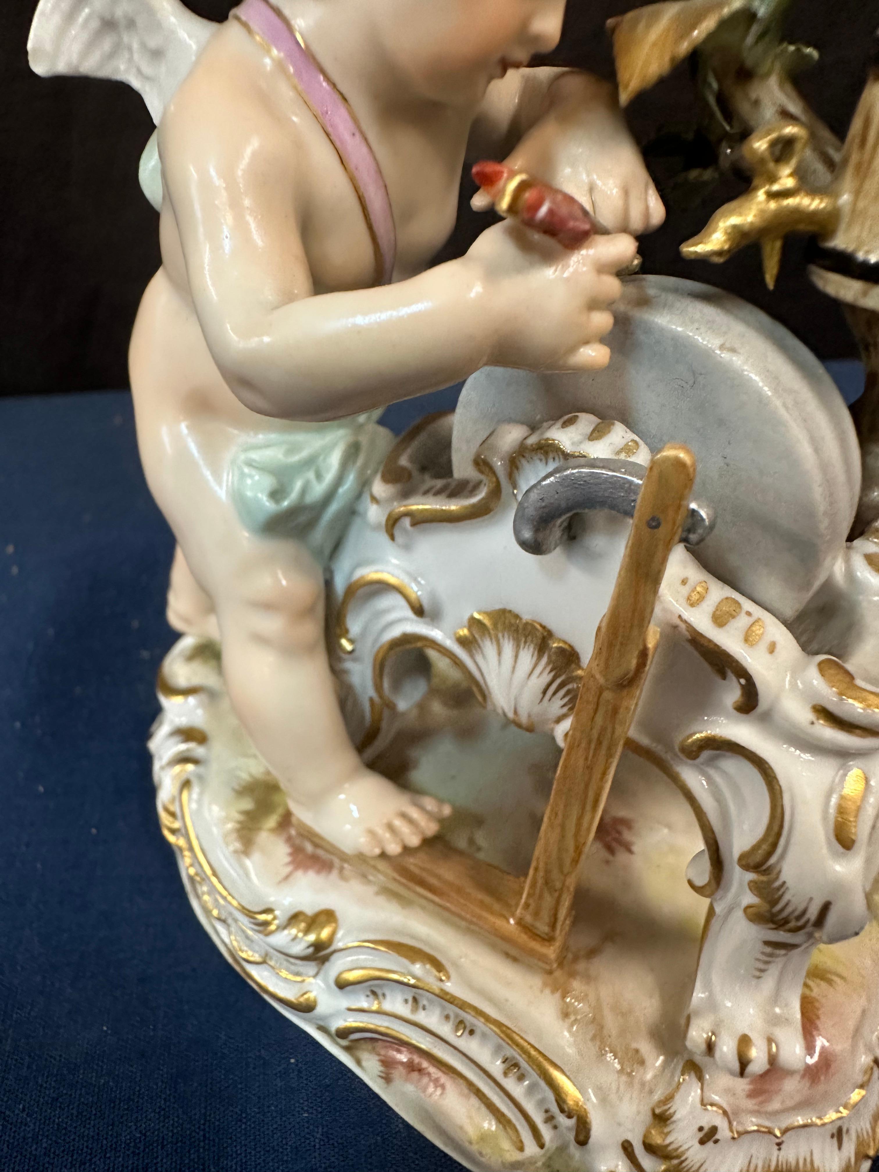 Porcelain Meissen Cherub For Sale
