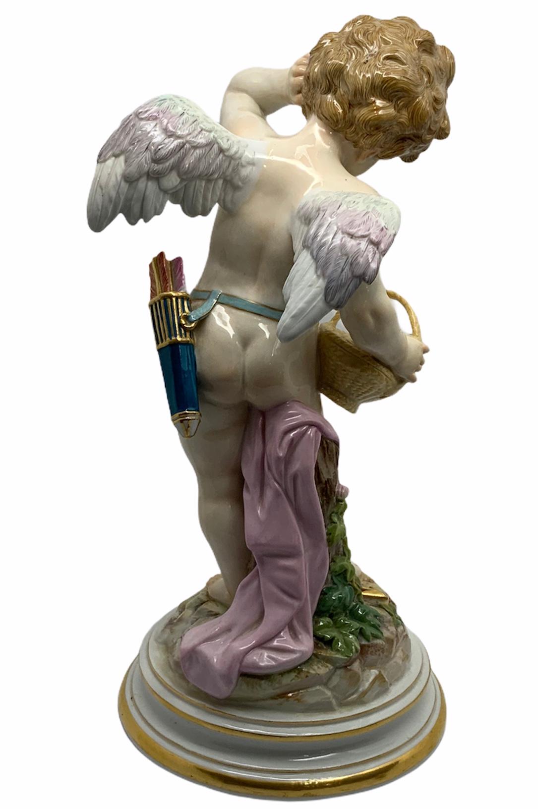 Belle Époque Meissen Cherub Porcelain Figure