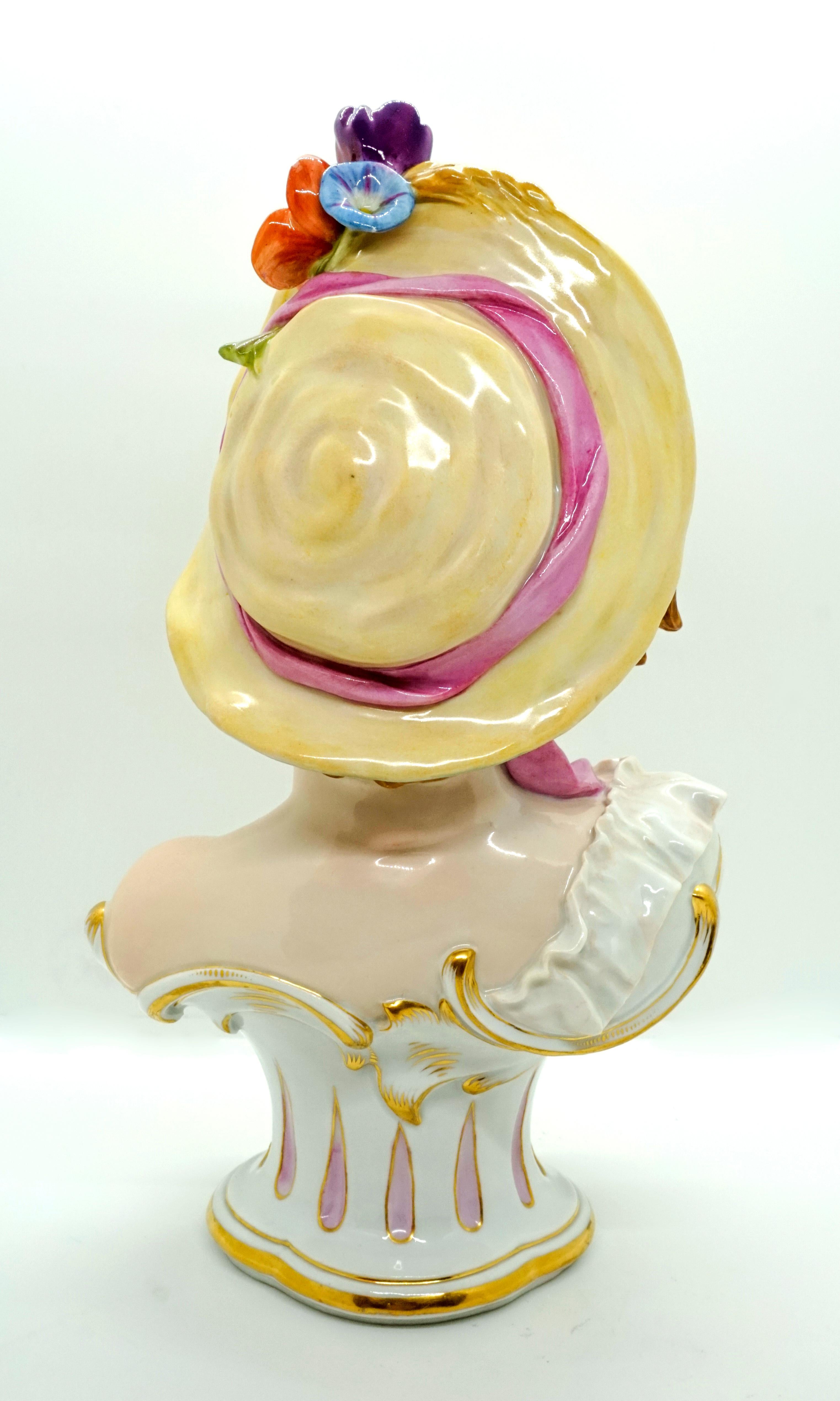 German Meissen Child Bust 'Summer' from Series of The 4 Seasons by H. Schwabe