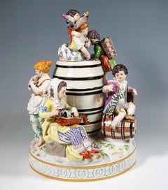 Meissen Children's Group 'The Grape Harvest' by J.C. Schoenheit, 20th Century
