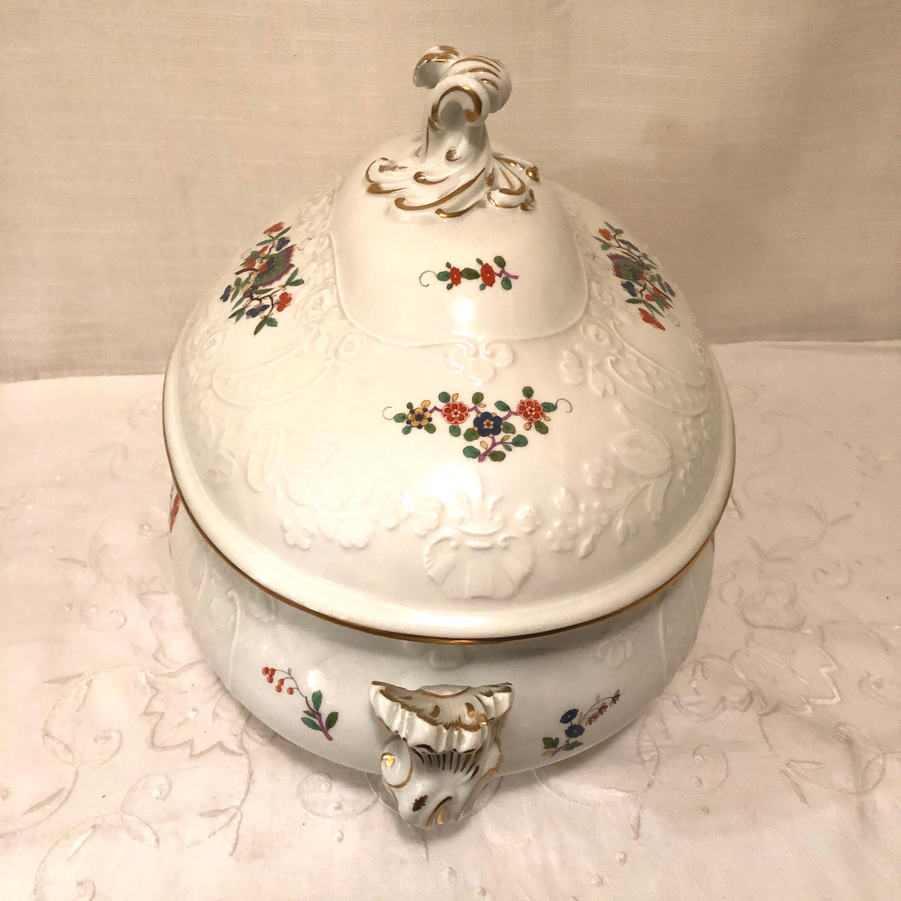 Chinese Export Meissen Chinese Butterfly Large Soup Tureen in the Schmetterling Pattern For Sale