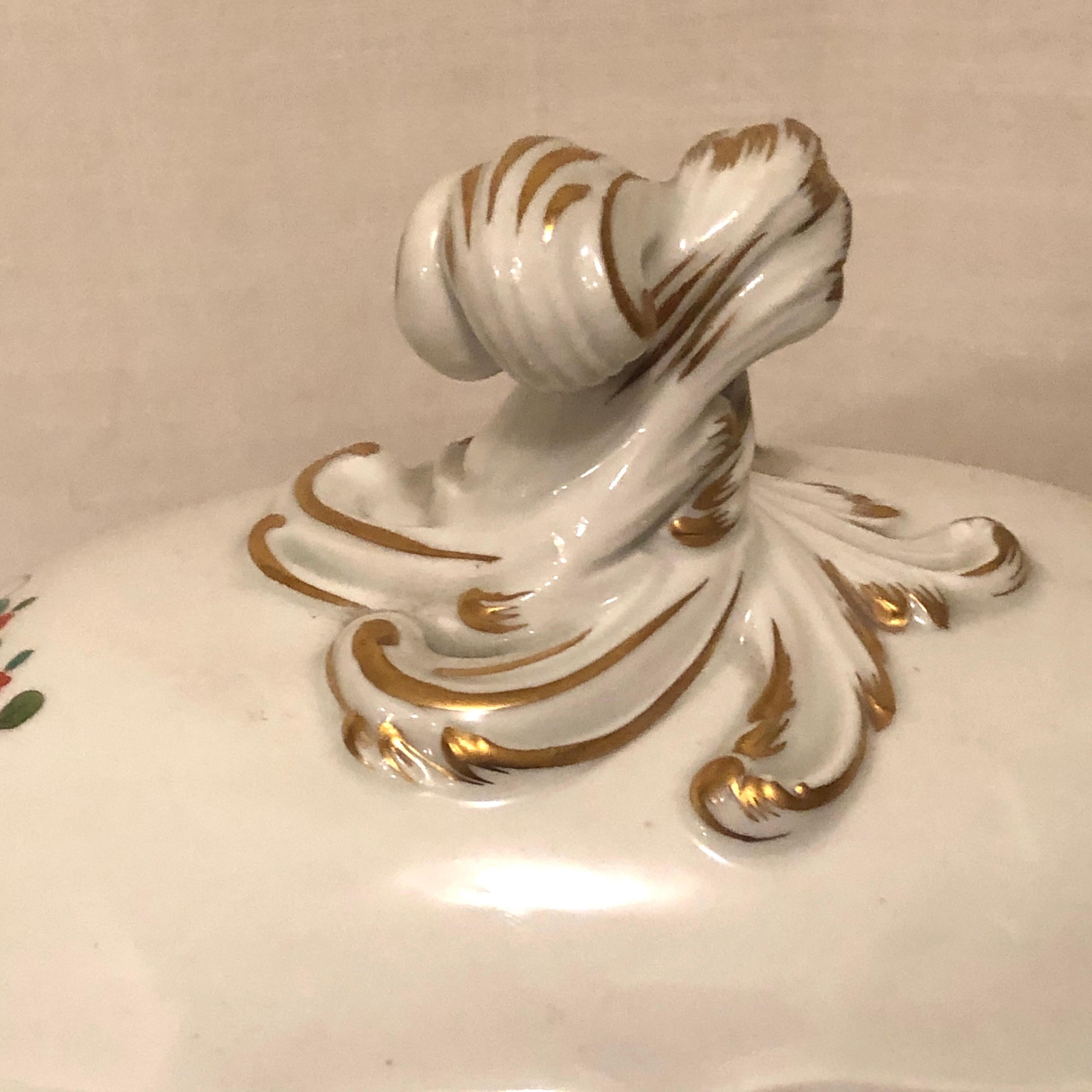 Hand-Painted Meissen Chinese Butterfly Large Soup Tureen in the Schmetterling Pattern For Sale