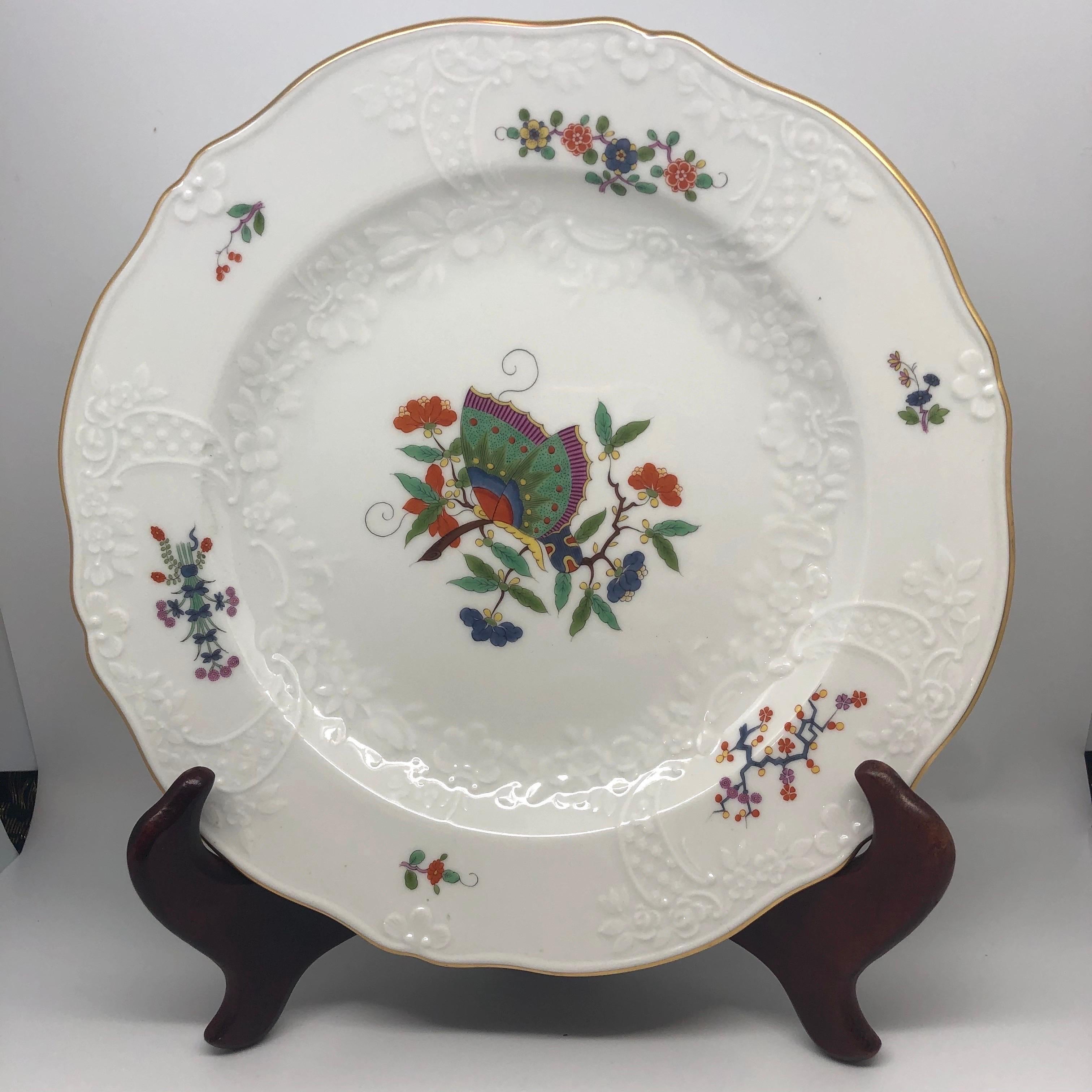 German Meissen Chinese Butterfly or Schmetterling Pattern Dinner Service