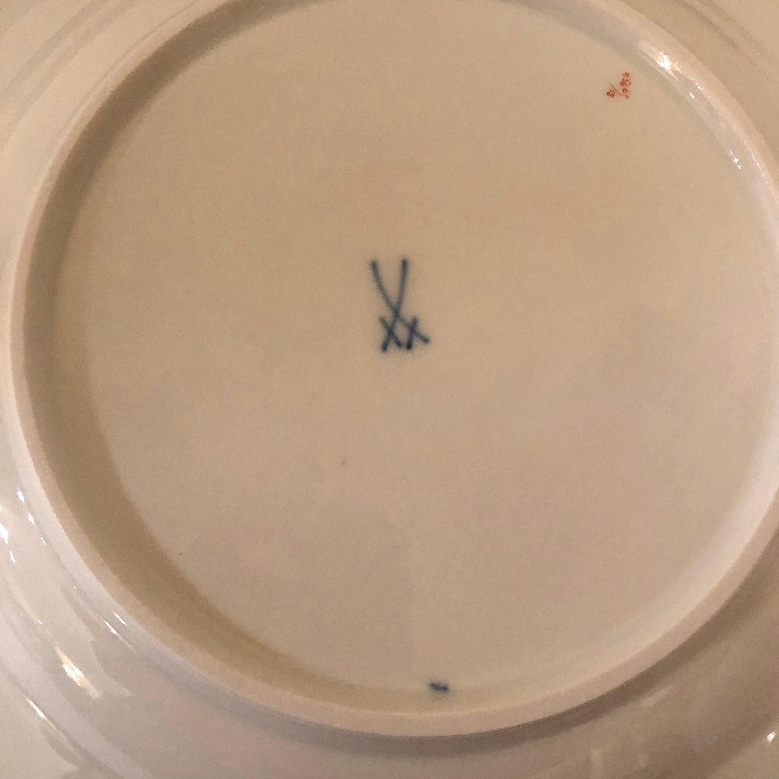 German Meissen Chinese Butterfly or Schmetterling Pattern Dinner Service