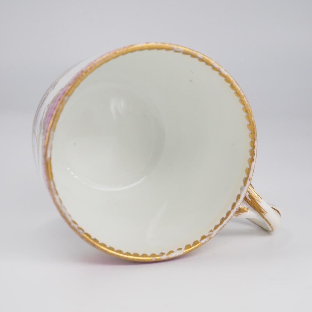 Meissen Coffee Cup & Saucer, Landscapes in Purple Scale, C.1775 6