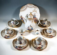 Service à café et à dessert Meissen pour 6 personnes "Mille et une nuits", Prof. Werner, 20e siècle