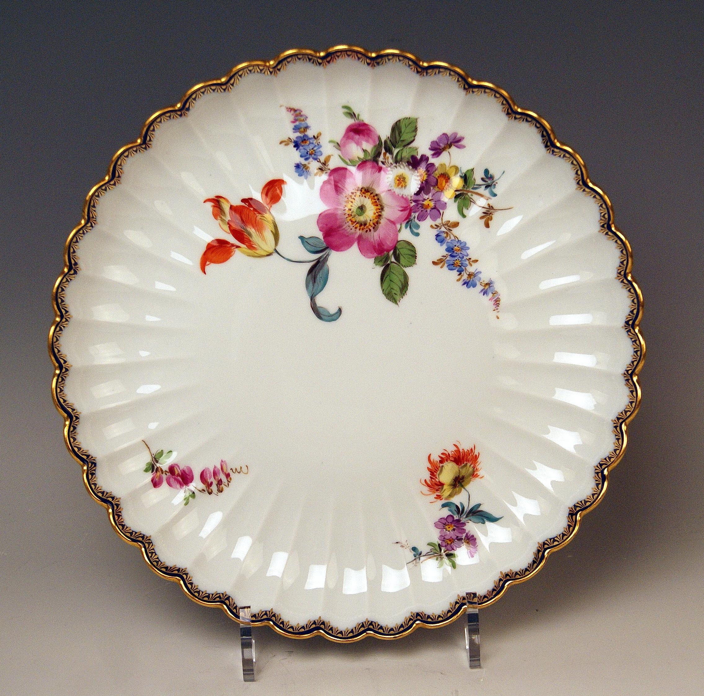 Early 20th Century Meissen Coffee Set Flower Bouquet Nr. 111120 Six Persons Pfeiffer Period