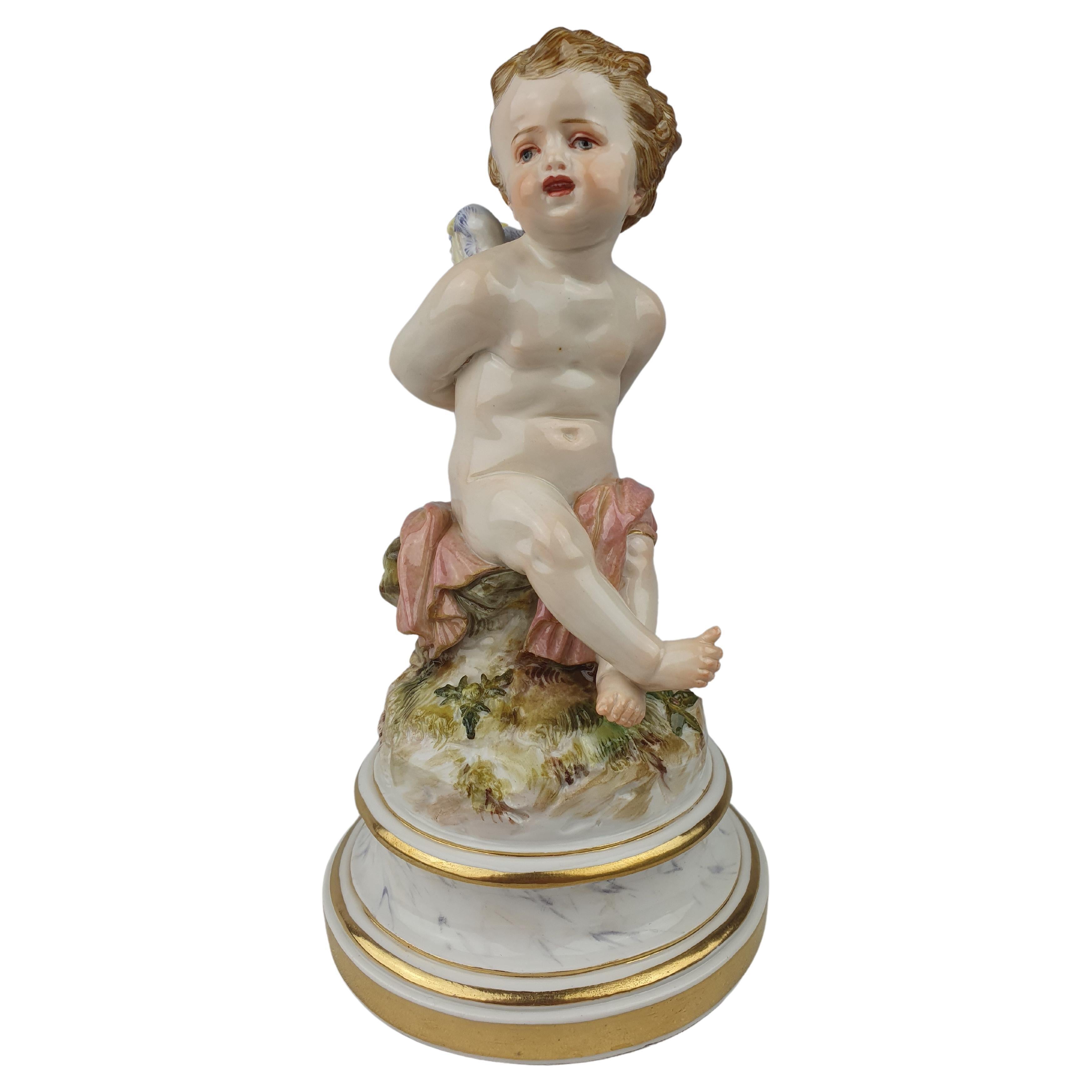 Meissen Cupid with Hands Tied For Sale