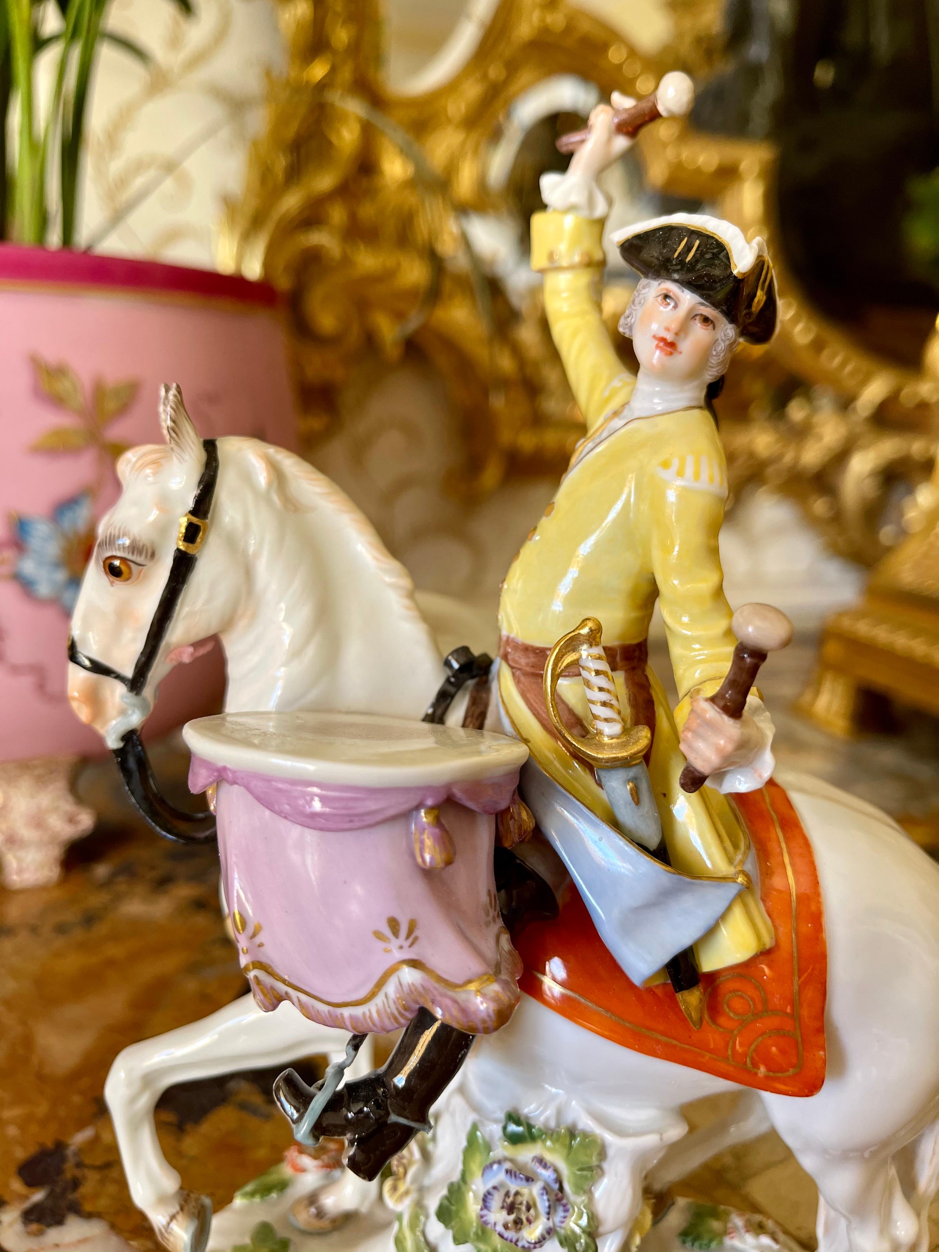 Meissen, Drum Rider Porcelain Subject, 20th Century For Sale 8