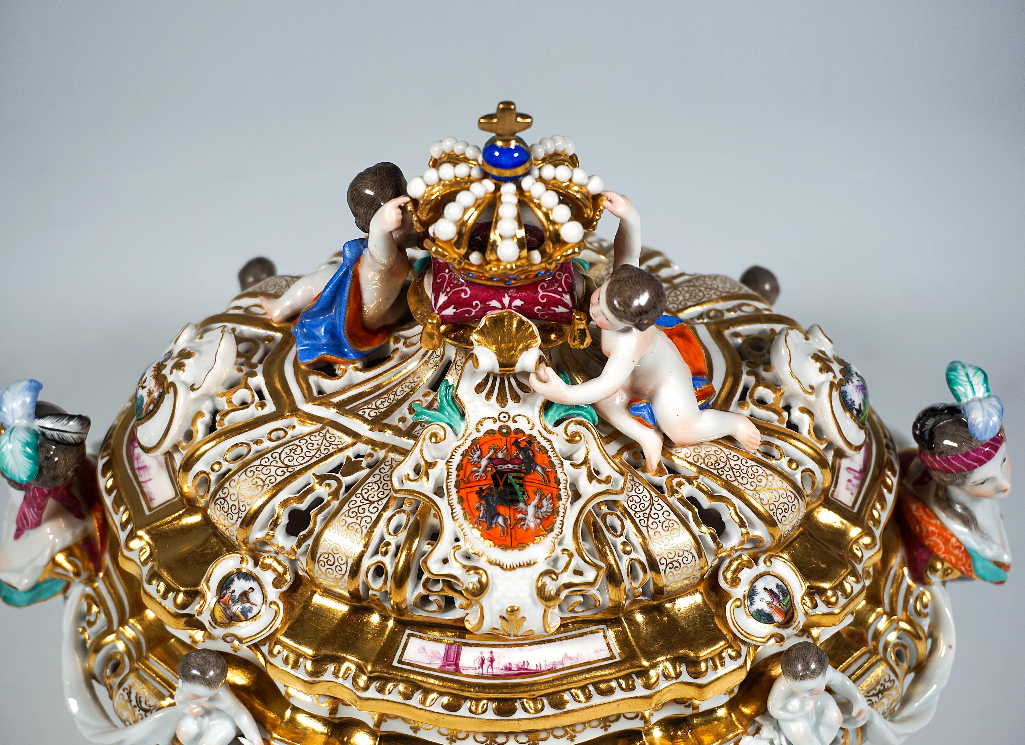 Soupière à couronne de Meissen 