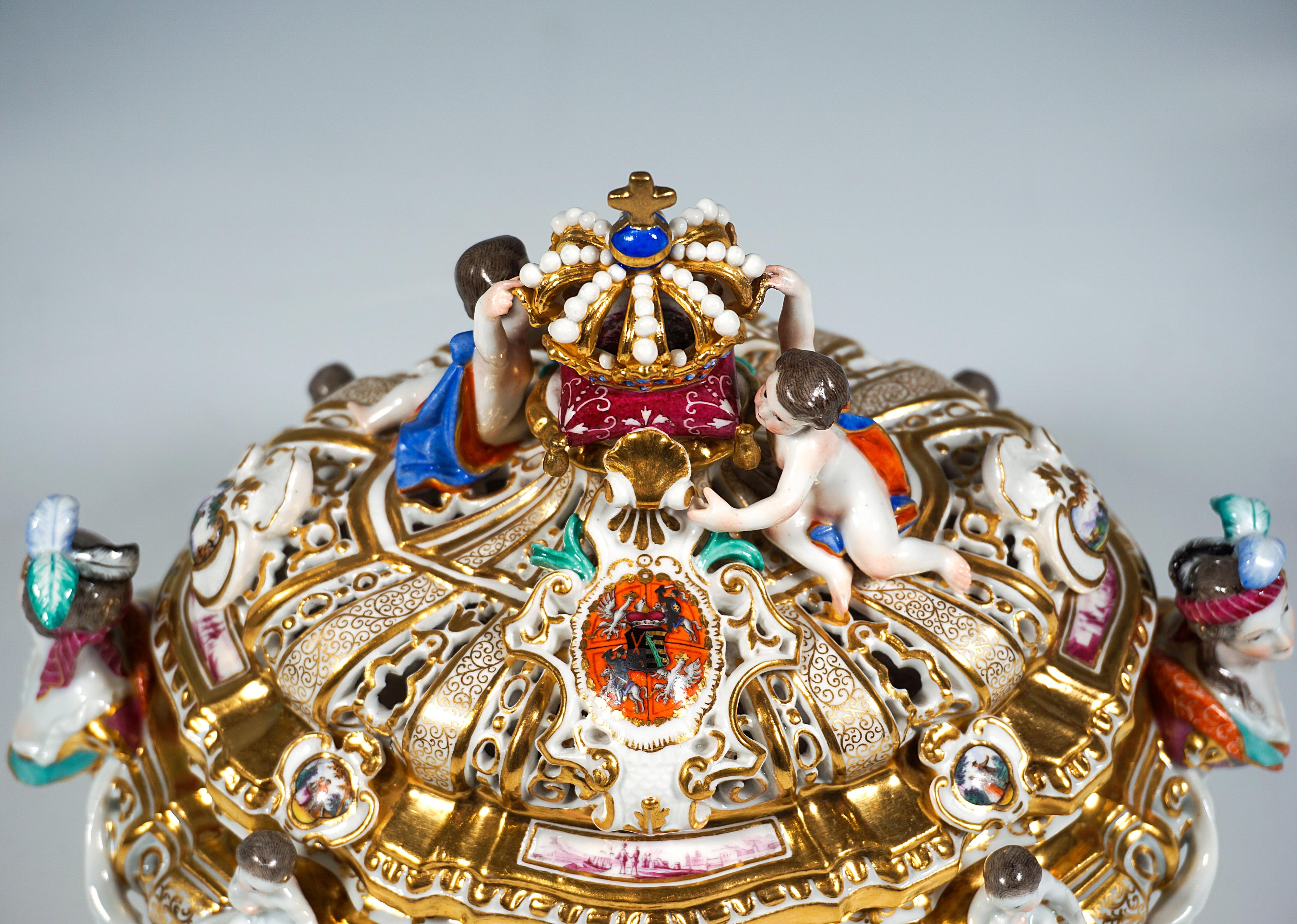 Soupière à couronne de Meissen 