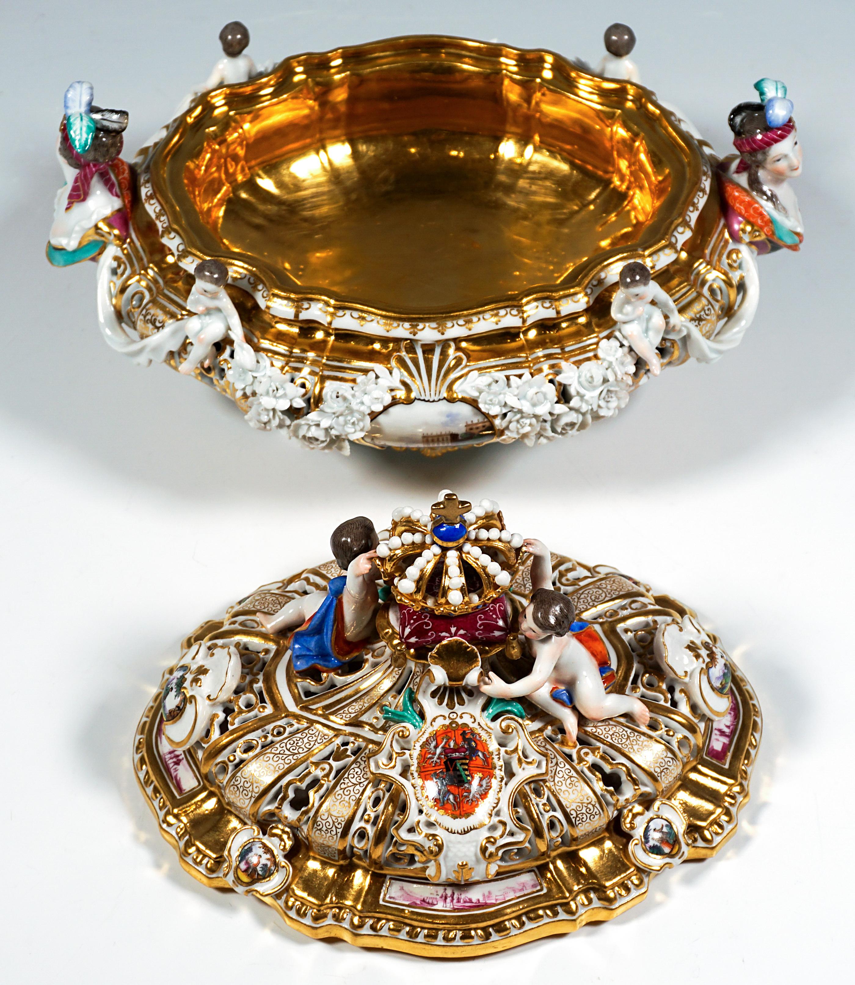 Soupière à couronne de Meissen 