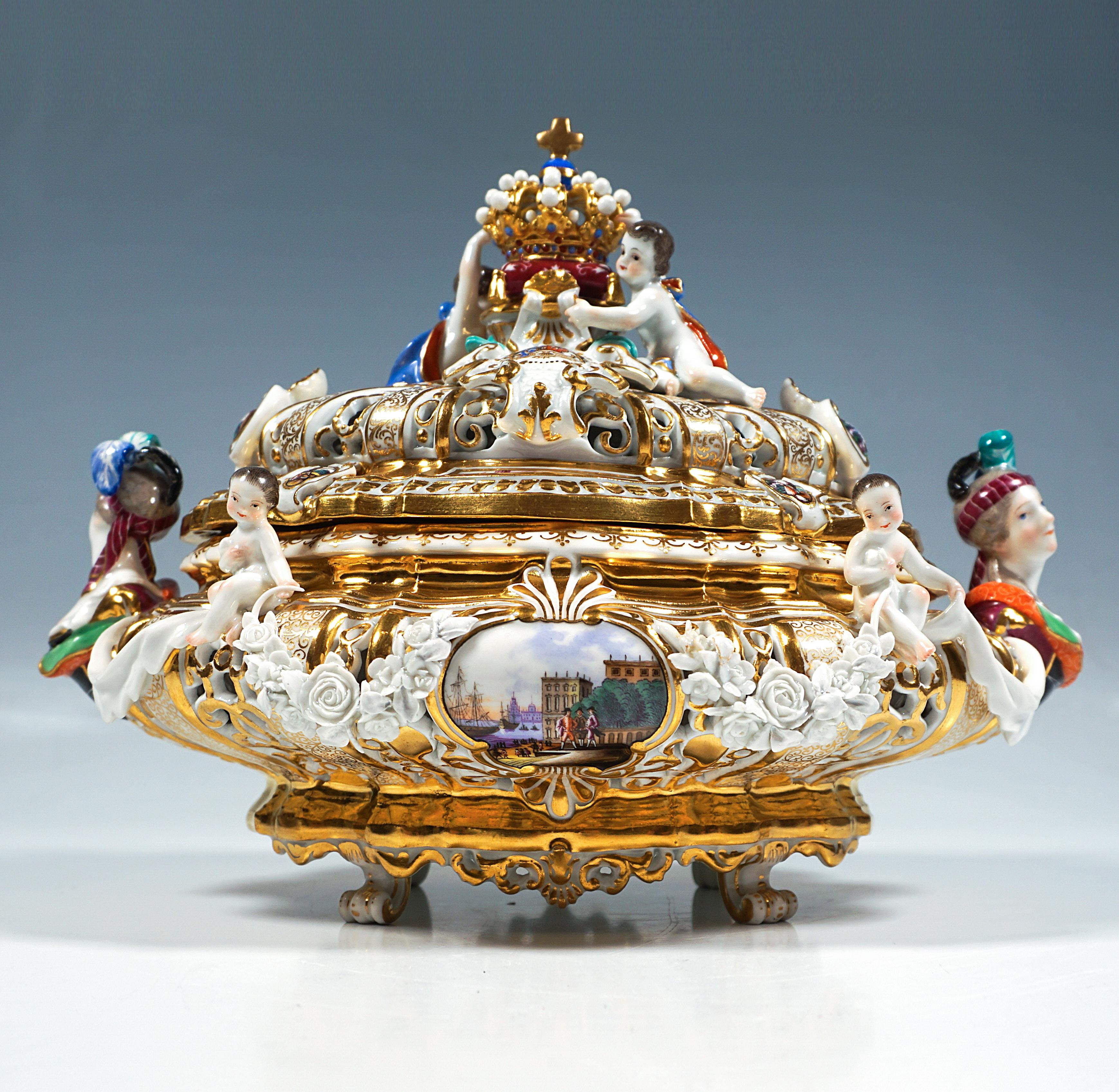 Soupière à couronne de Meissen 