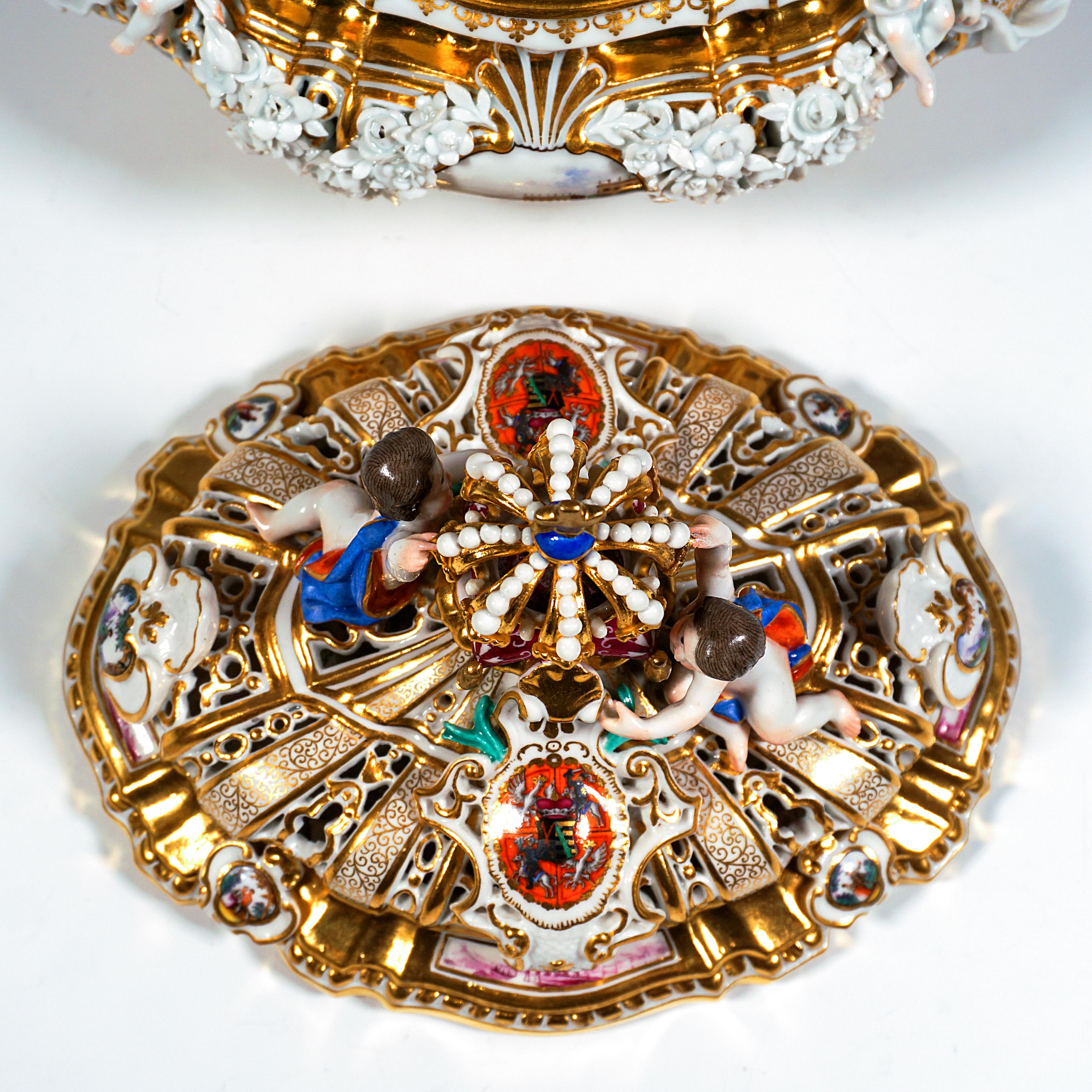 Soupière à couronne de Meissen 