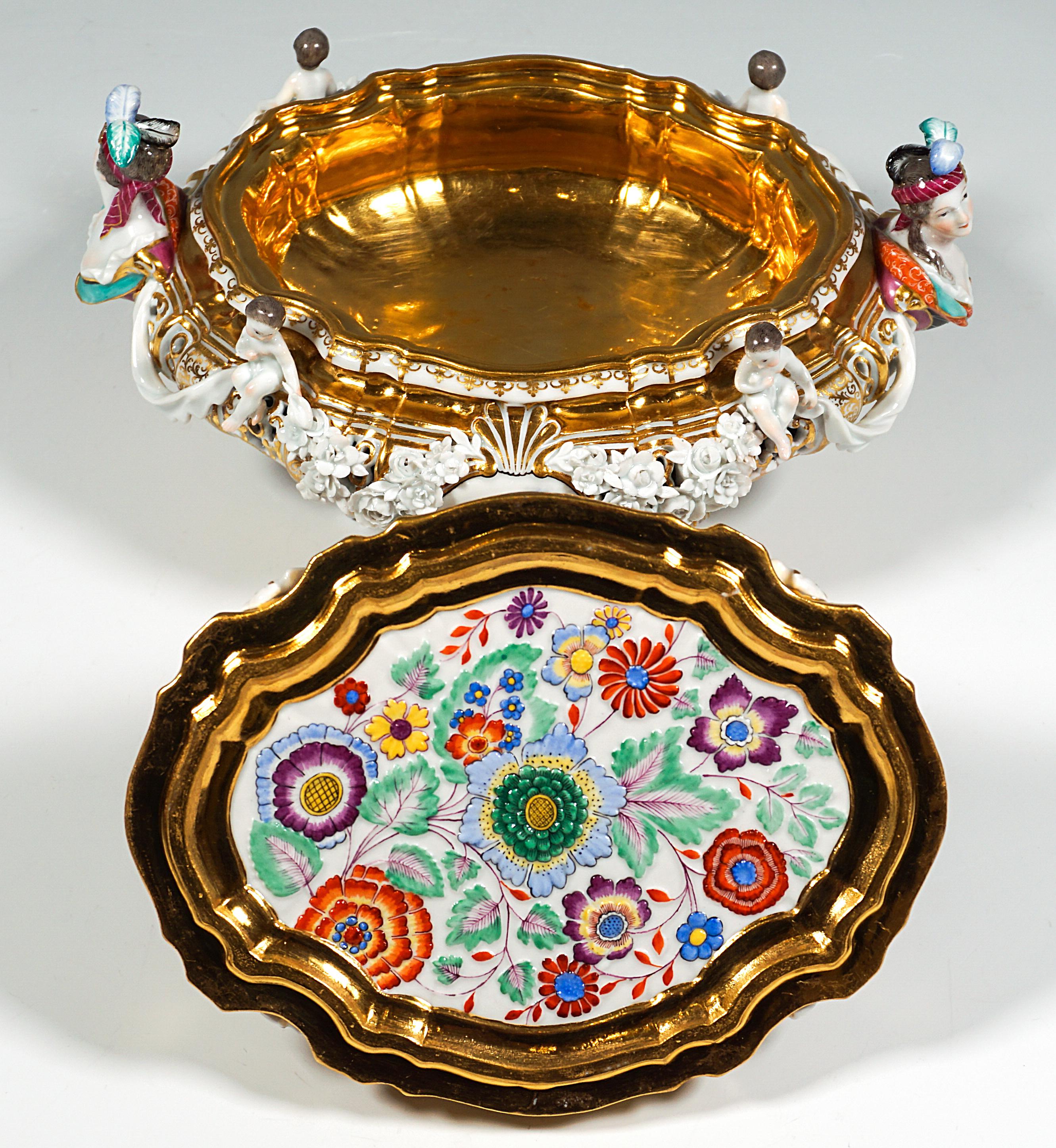 Soupière à couronne de Meissen 