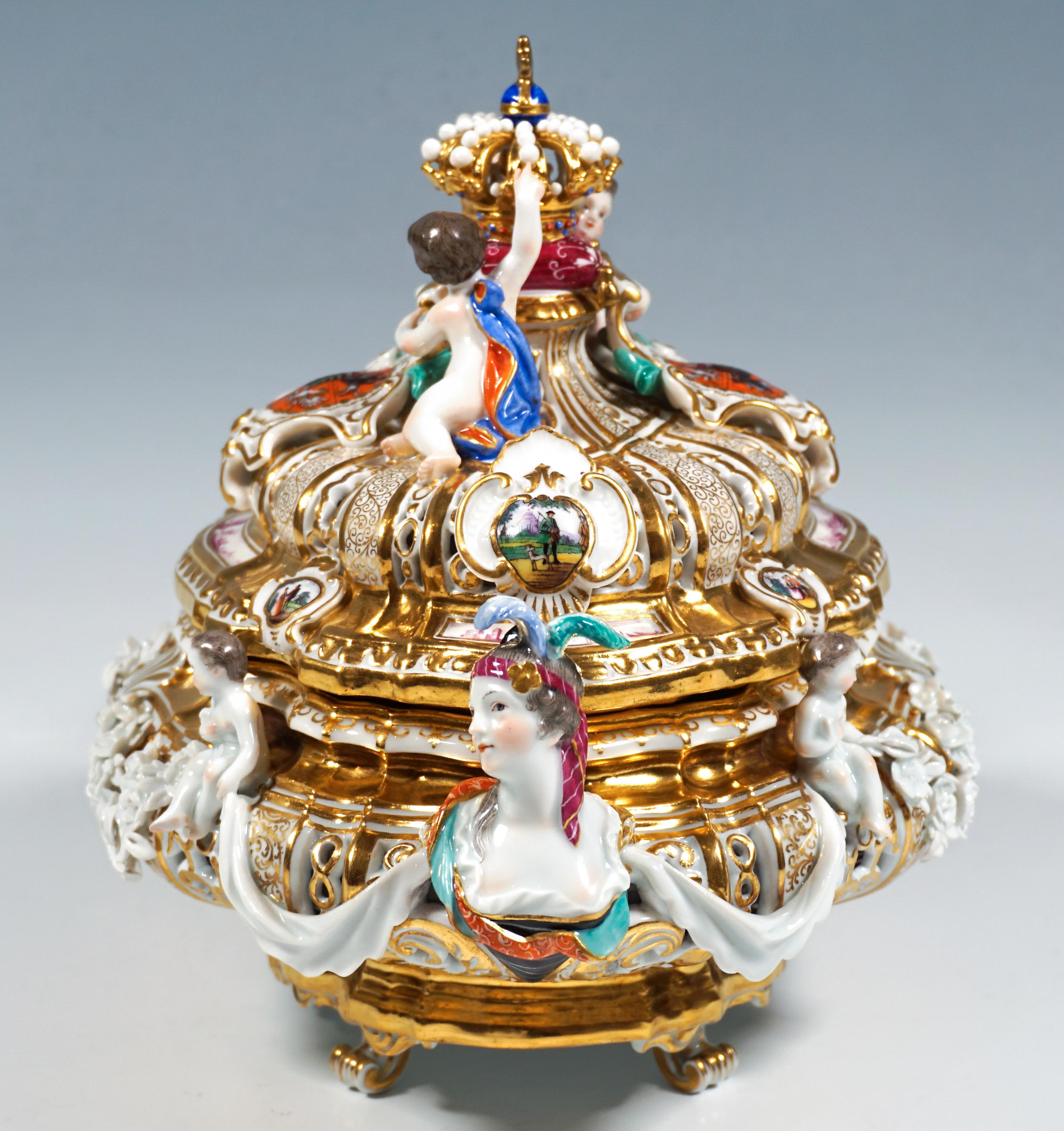 Soupière à couronne de Meissen 