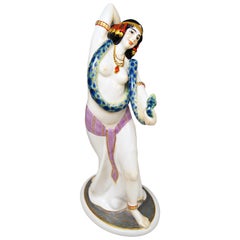 Meissen Egyptian Dancing Lady Model D 254 Max Bochmann Made circa 1914 Rarity