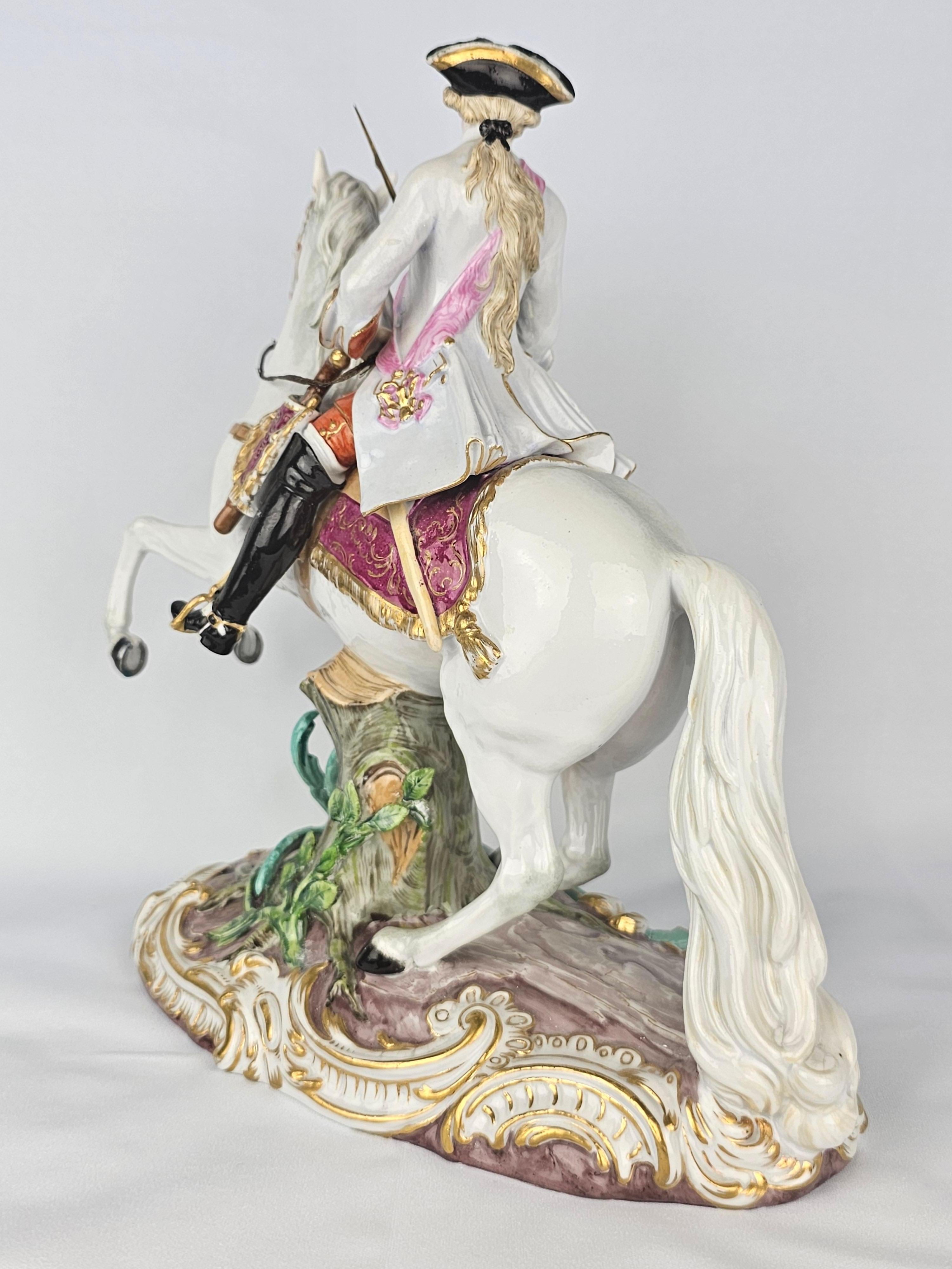 Rococo Meissen Empress Catherine II On Horseback