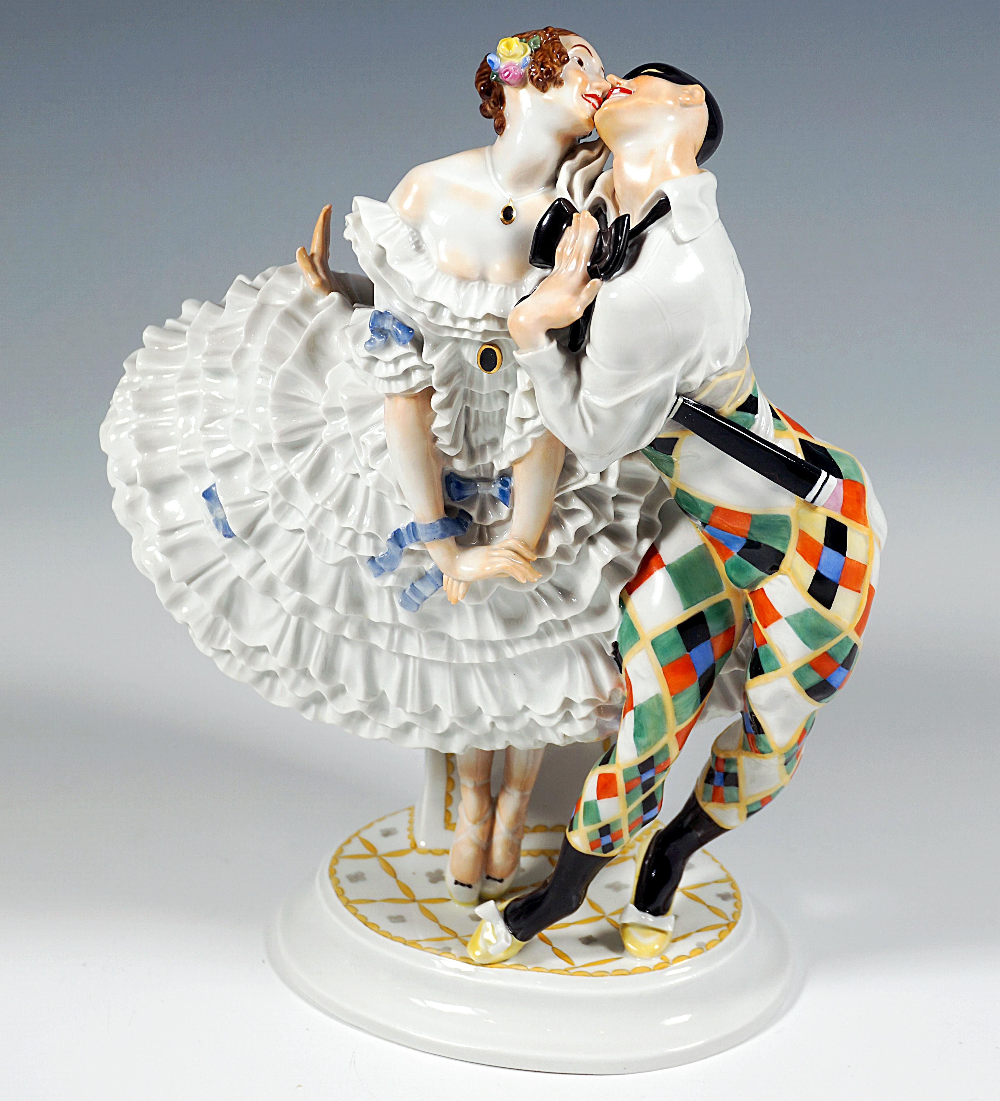 Meissen Ensemble Of 5 Models, Russian Ballet 'Carnival', by Paul Scheurich, 20th In Good Condition For Sale In Vienna, AT