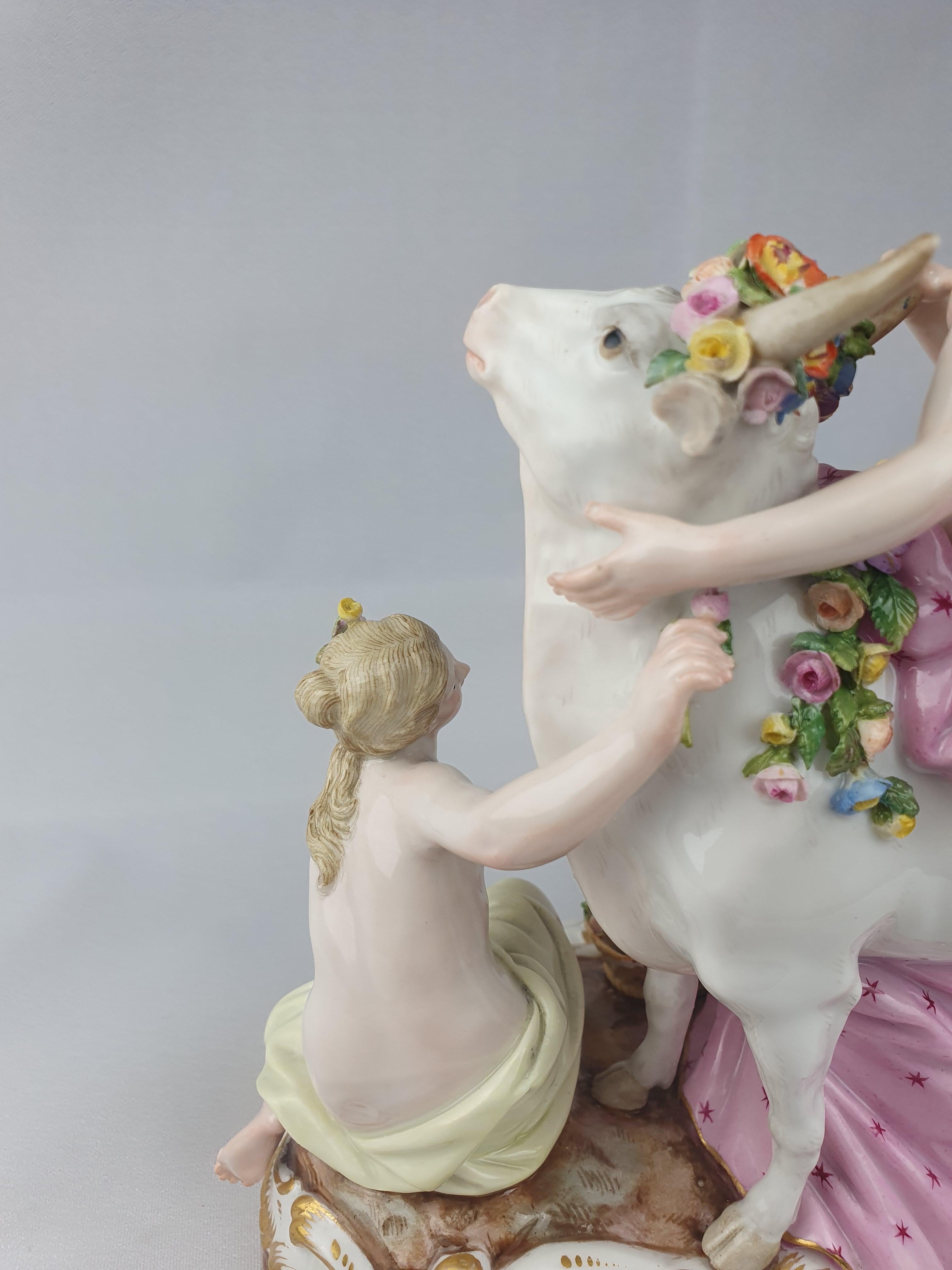 German Meissen Europa and the Bull For Sale