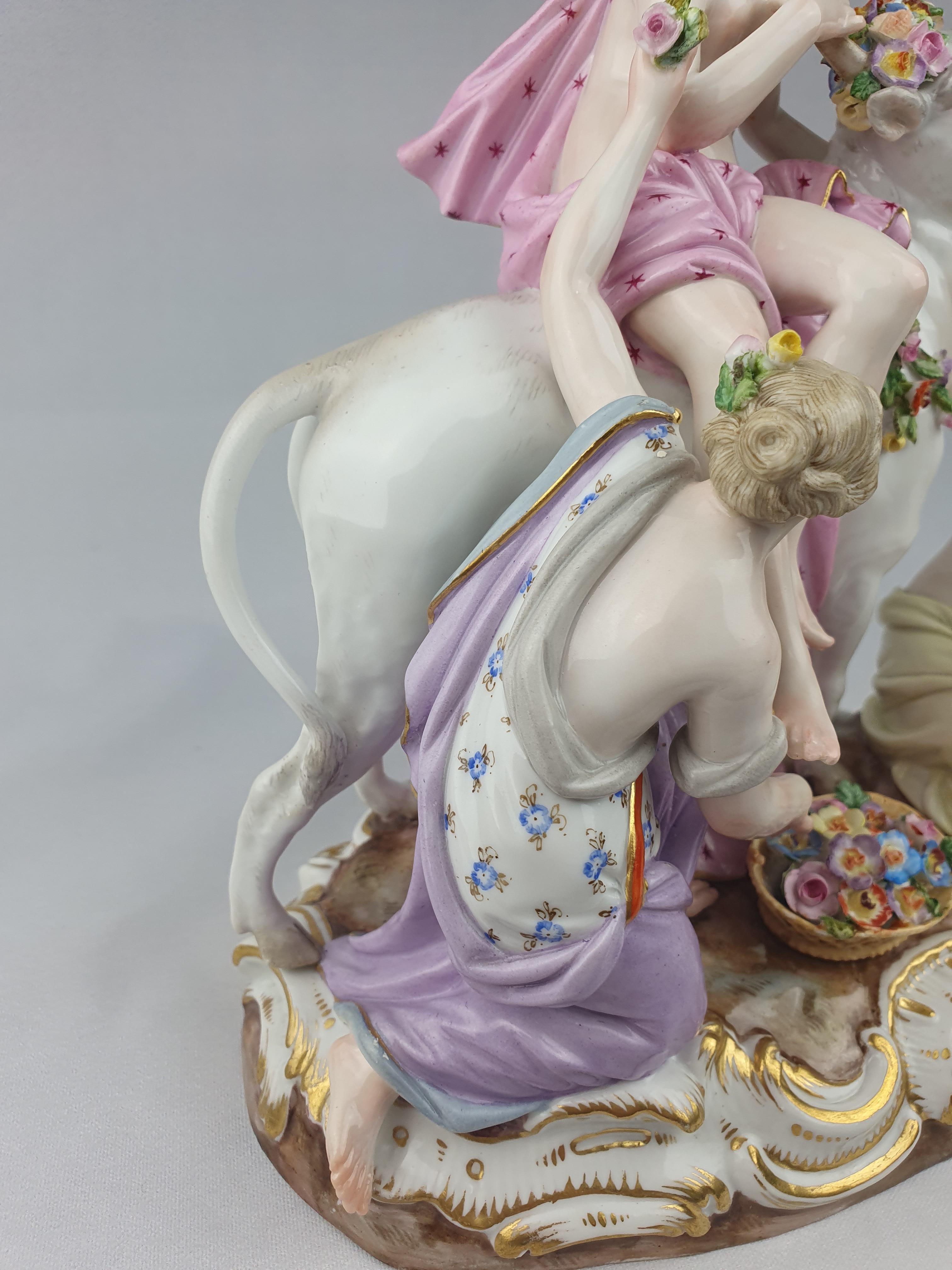 19th Century Meissen Europa and the Bull For Sale