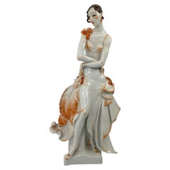 Meissen Figure ‘Dame Mit Faecher’, Paul Scheurich