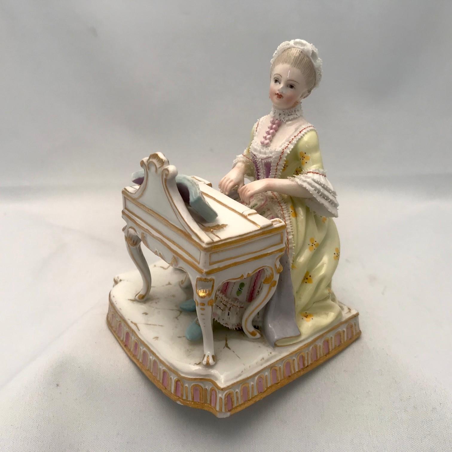 This finely modelled antique porcelain figure is one of a group called 