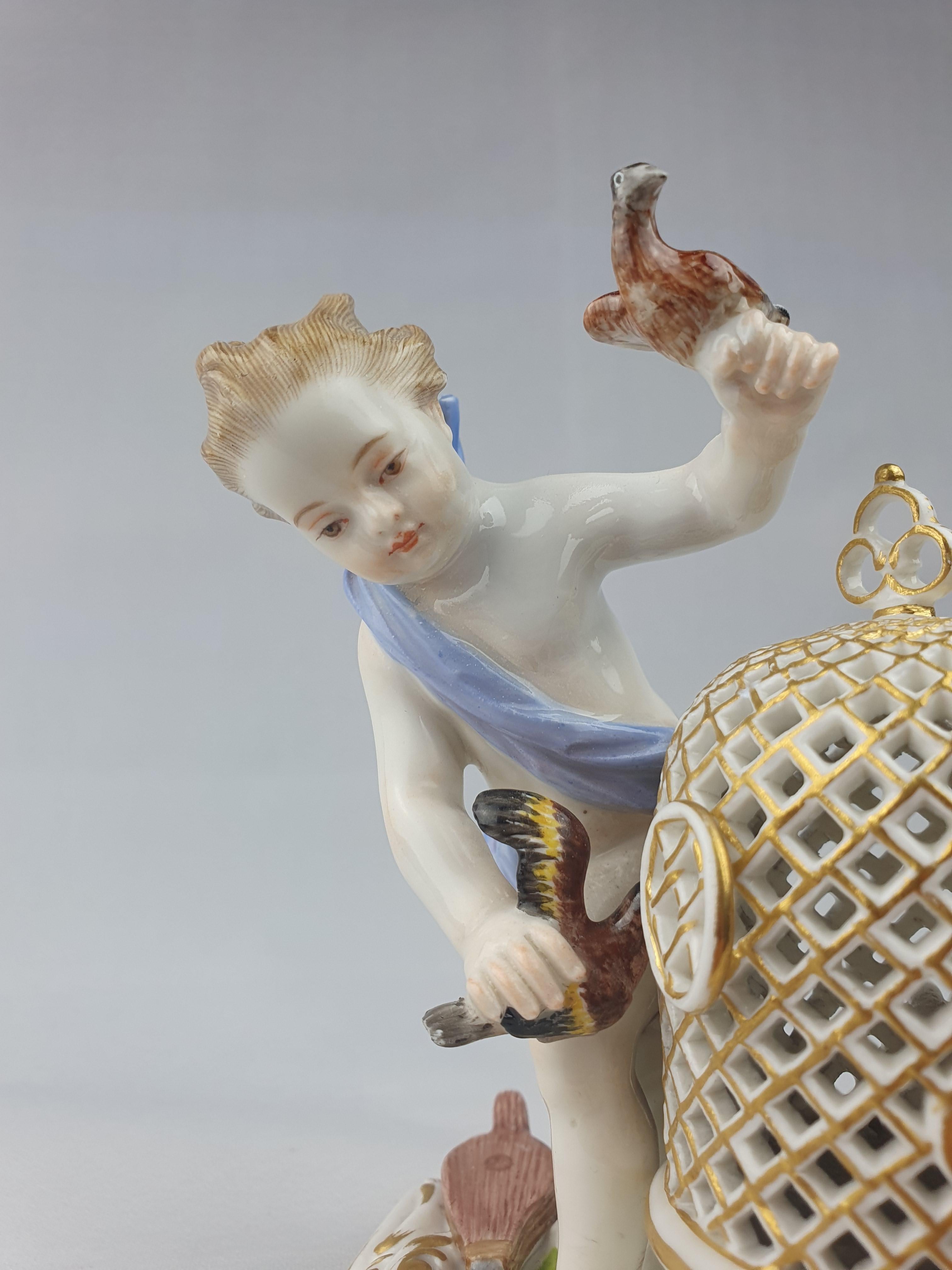 Hand-Painted Meissen Figure of Air “Allegory of the Element Air” 'Element Series' For Sale