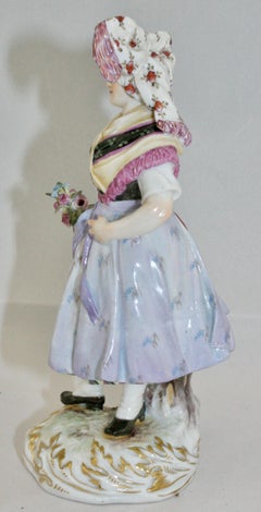 Meissen Figure of Lusatian Woman in National Costume by Hugo Speiler, circa 1887