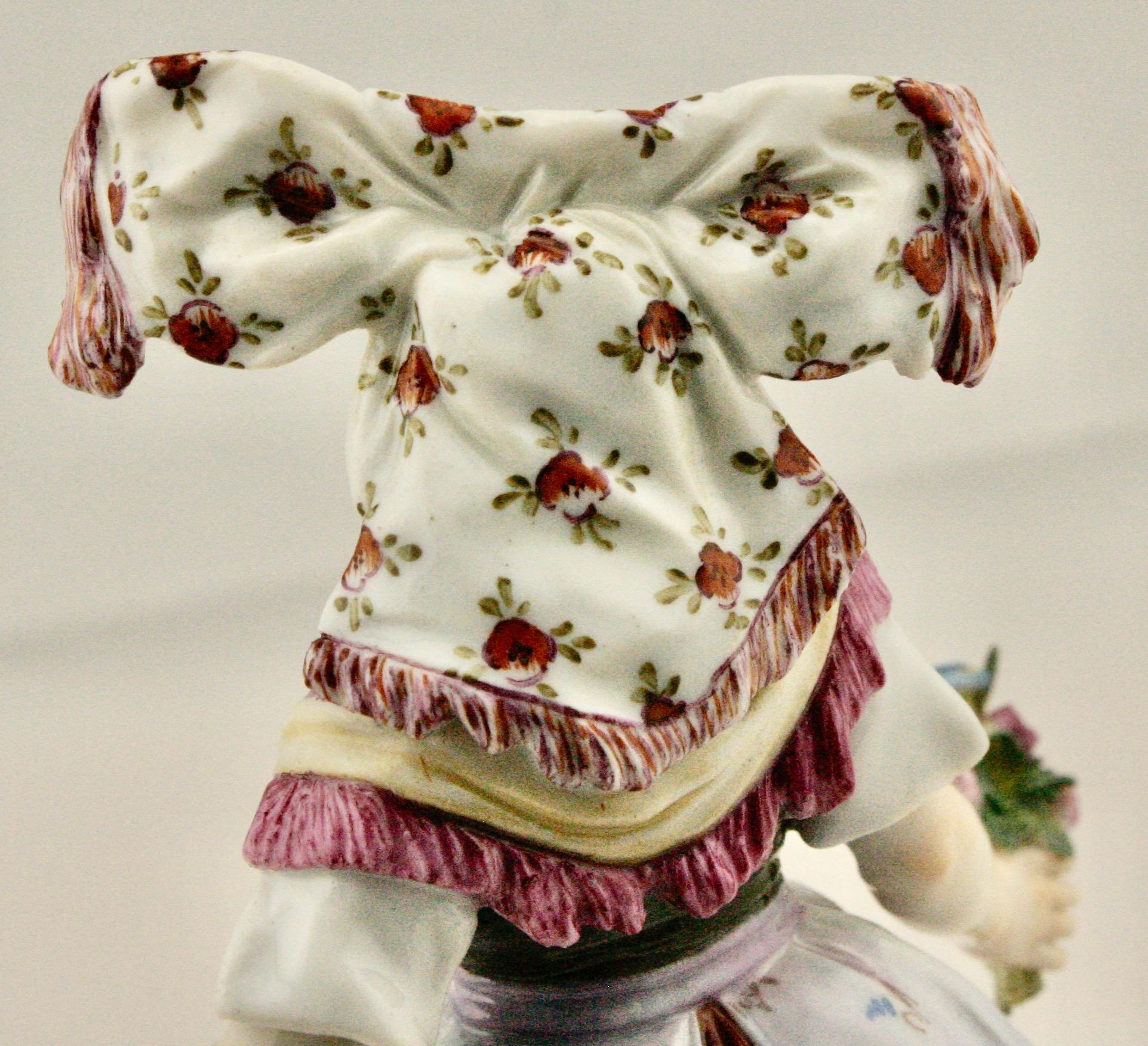 Meissen Figure of Lusatian Woman in National Costume by Hugo Speiler, circa 1887 In Excellent Condition For Sale In Gainesville, FL