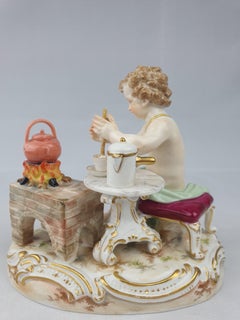 Meissen Figure of the Hot Chocolate Maker Representing Fire 'Element Series'