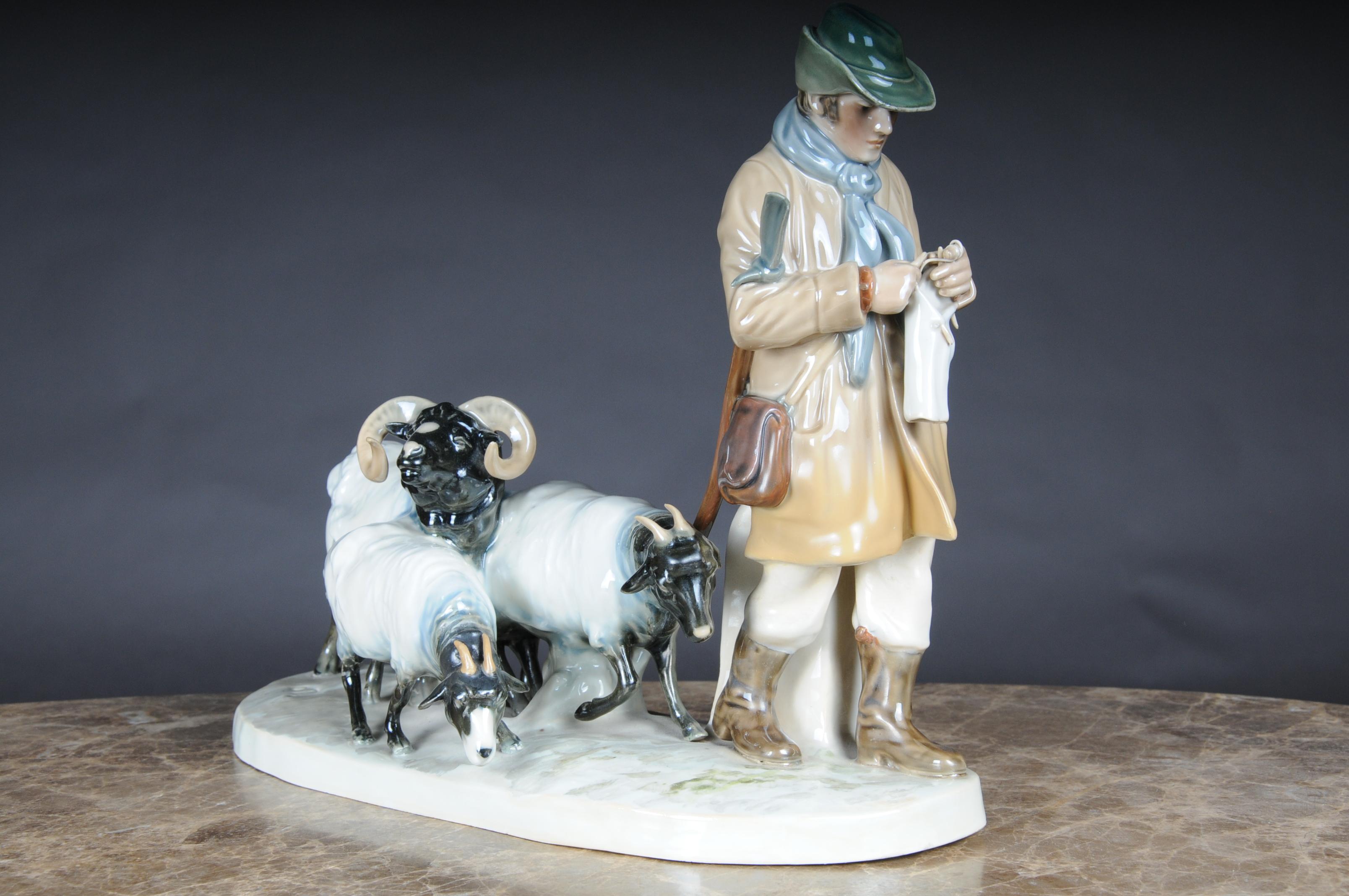 Meissen figure shepherd group by Otto Pilz, Art Nouveau

In the depiction: 