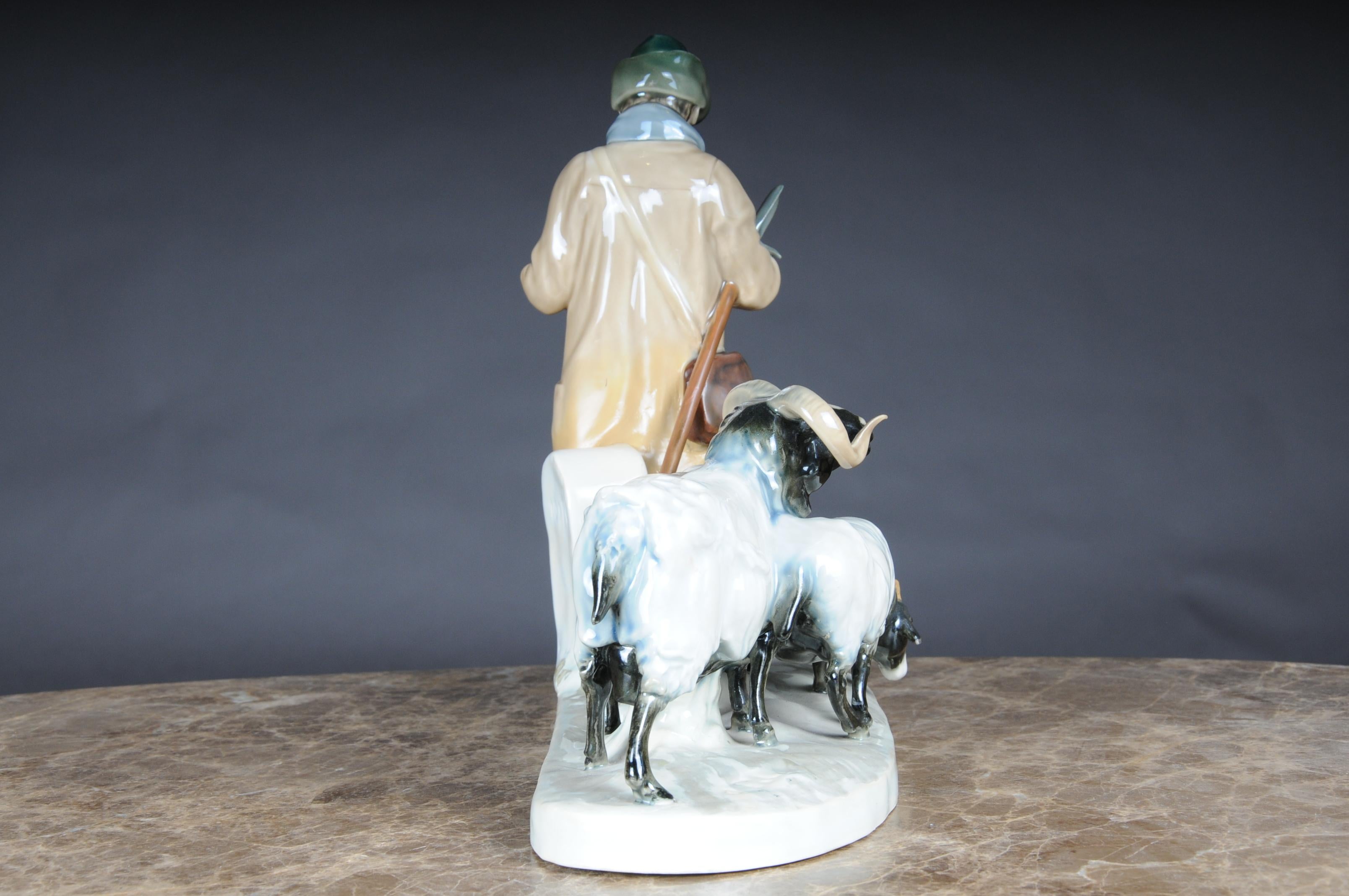 German Meissen Figure Shepherd Group by Otto Pilz - Art Nouveau