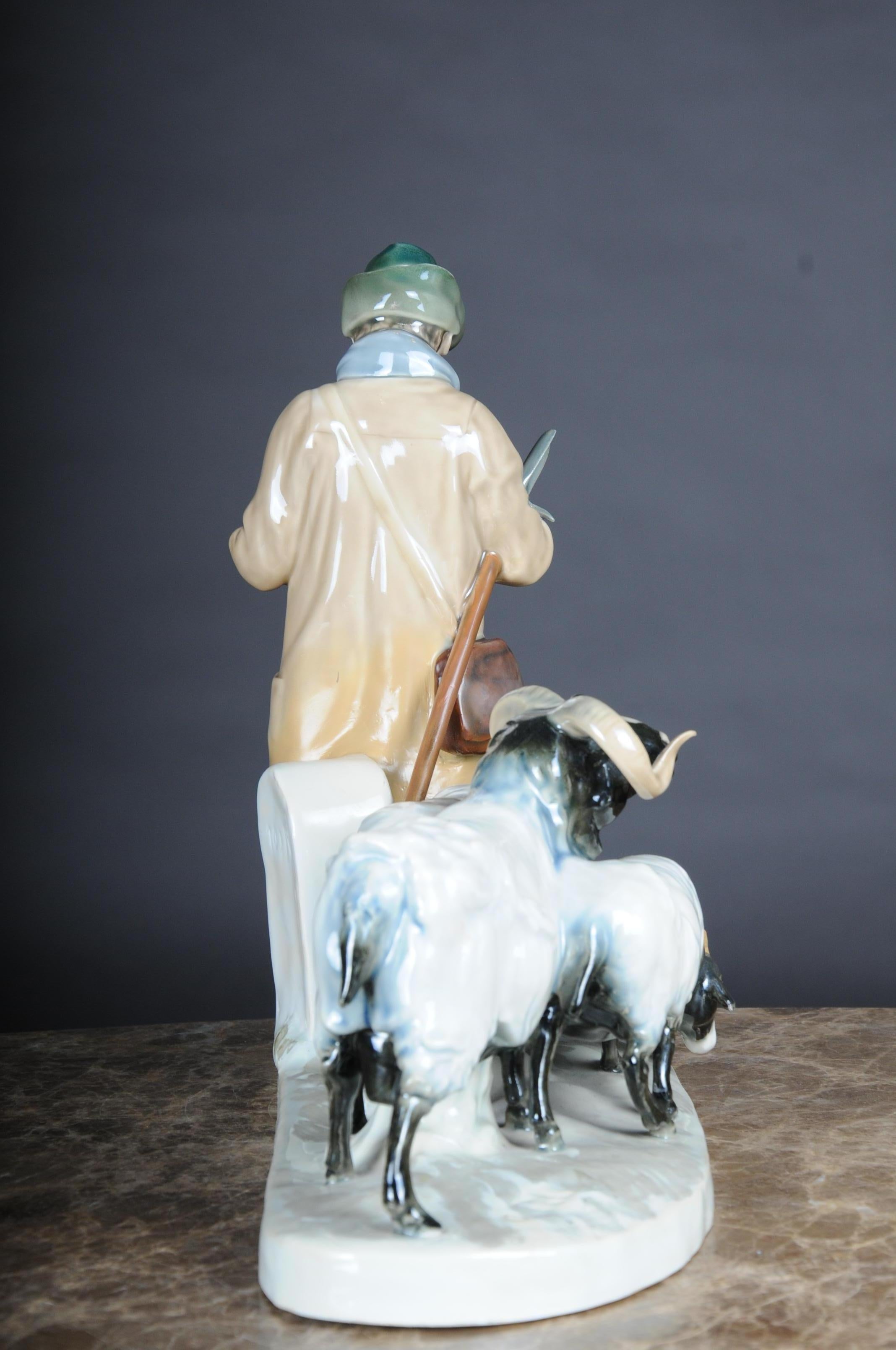 Hand-Painted Meissen Figure Shepherd Group by Otto Pilz - Art Nouveau