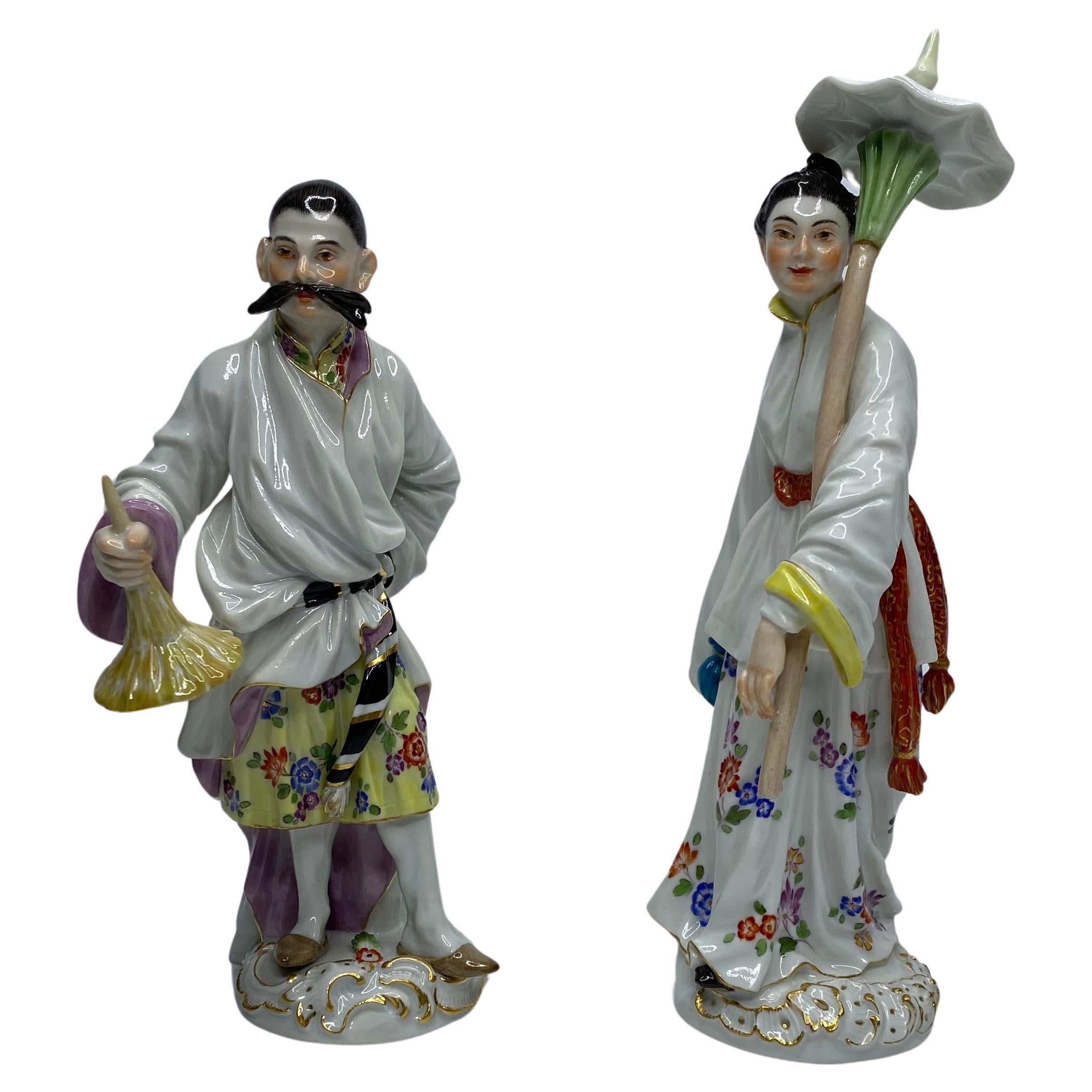 Figurines de Meissen "Couple japonais", c. 1920.