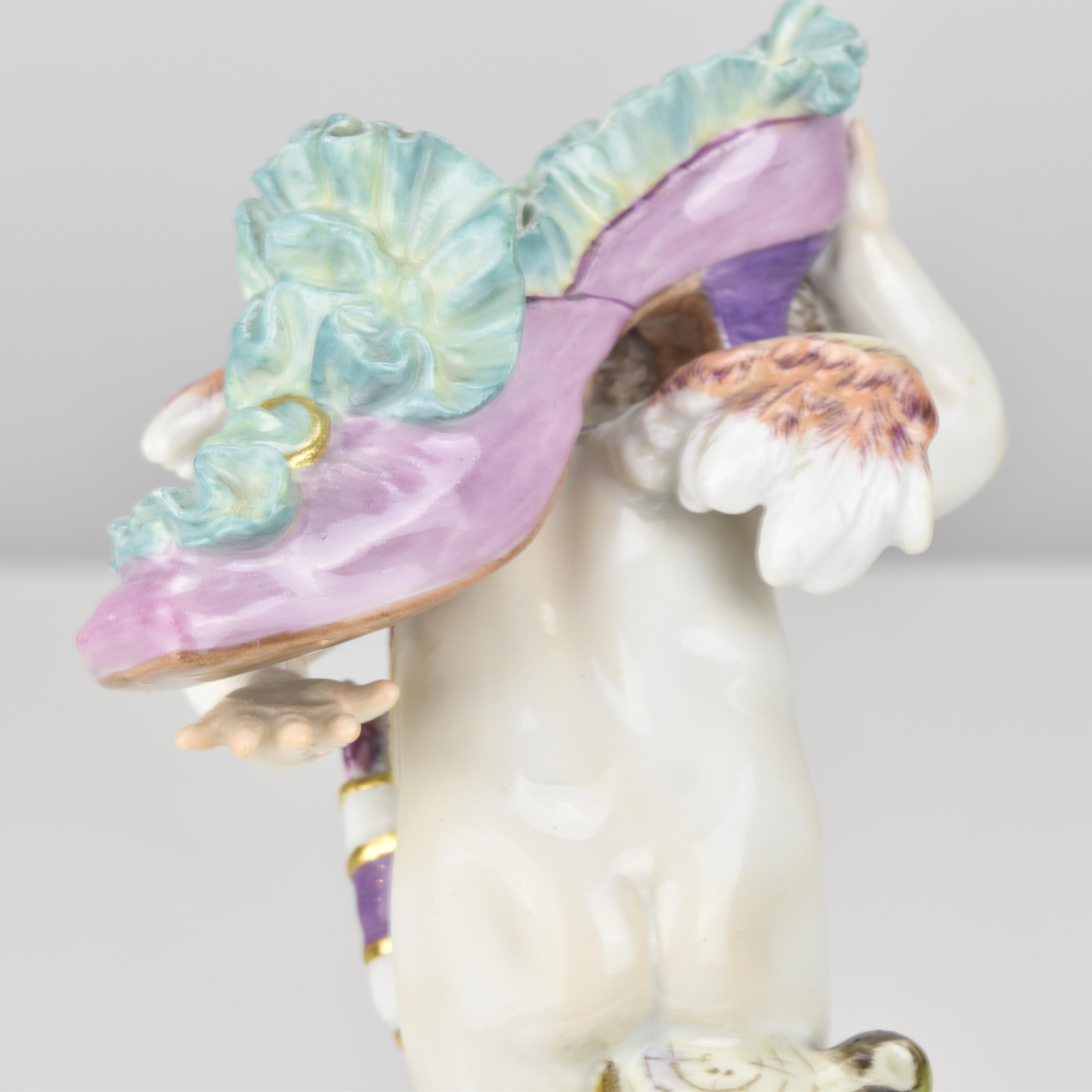 Meissen Figurine “Armor unter dem Pantoffel” Cupid with Slipper, 19th Century in vendita 7