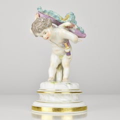 Meissen Figurine “Armor unter dem Pantoffel” Cupid with Slipper, 19th Century
