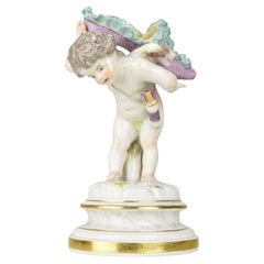 Meissen Figurine “Armor unter dem Pantoffel” Cupid with Slipper, 19th Century