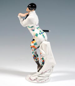 Meissen Figurine 'Bajazzo', Russian Ballet 'Carnival', by Paul Scheurich, 20th