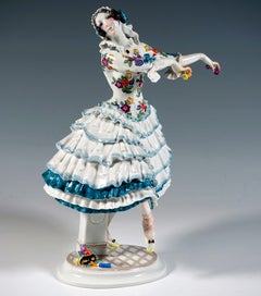 Meissen Figurine 'Chiarina', Russian Ballet 'Carnival', by Paul Scheurich, 20th