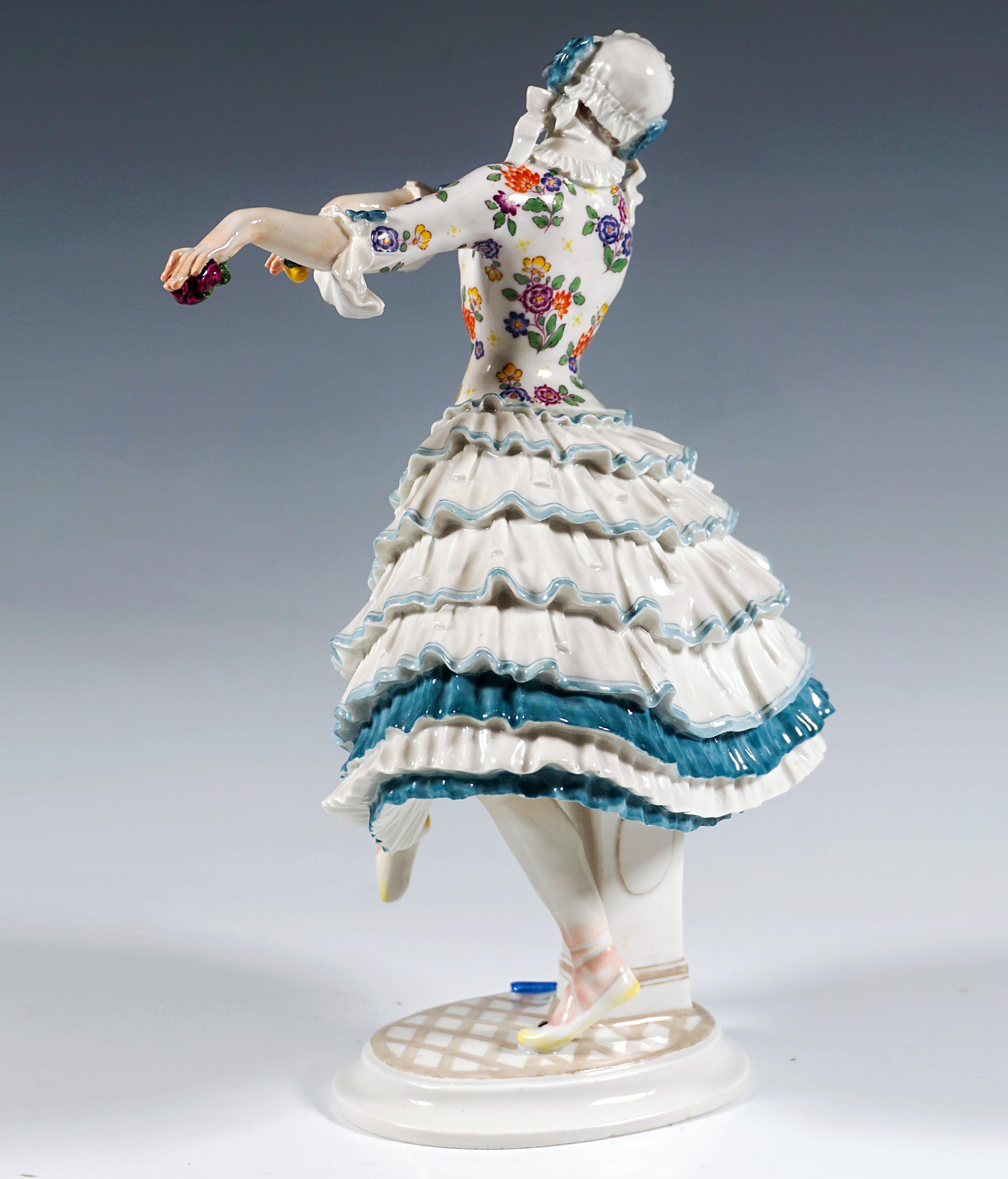 German Meissen Figurine 'Chiarina', Russian Ballet 'Carnival', by Paul Scheurich, 20th For Sale