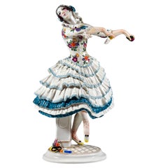 Figurina di Meissen 'Chiarina', Balletto russo 'Carnevale', di Paul Scheurich, XX