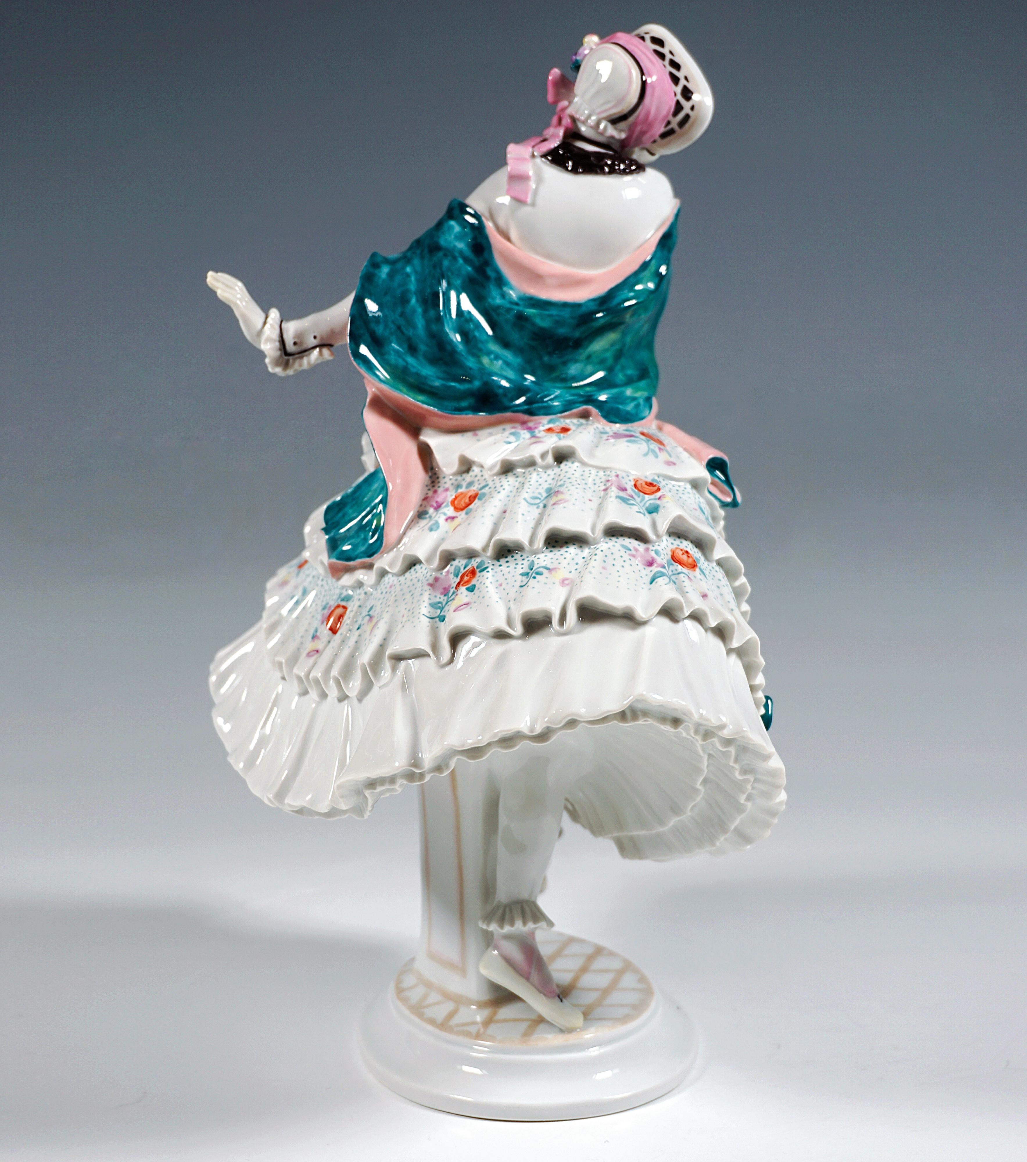 Biedermeier Figurina di Meissen 'Estrella', balletto russo 'Carnevale', di Paul Scheurich, XX in vendita